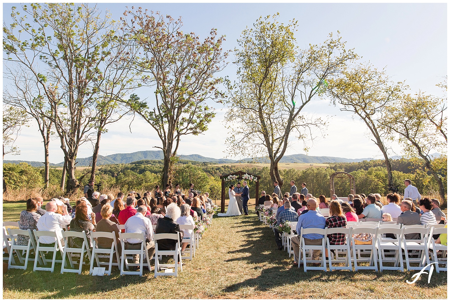 Outdoor Mountain View Wedding || On the Glen at Glenburn Farms Wedding || www.ashleyeiban.com