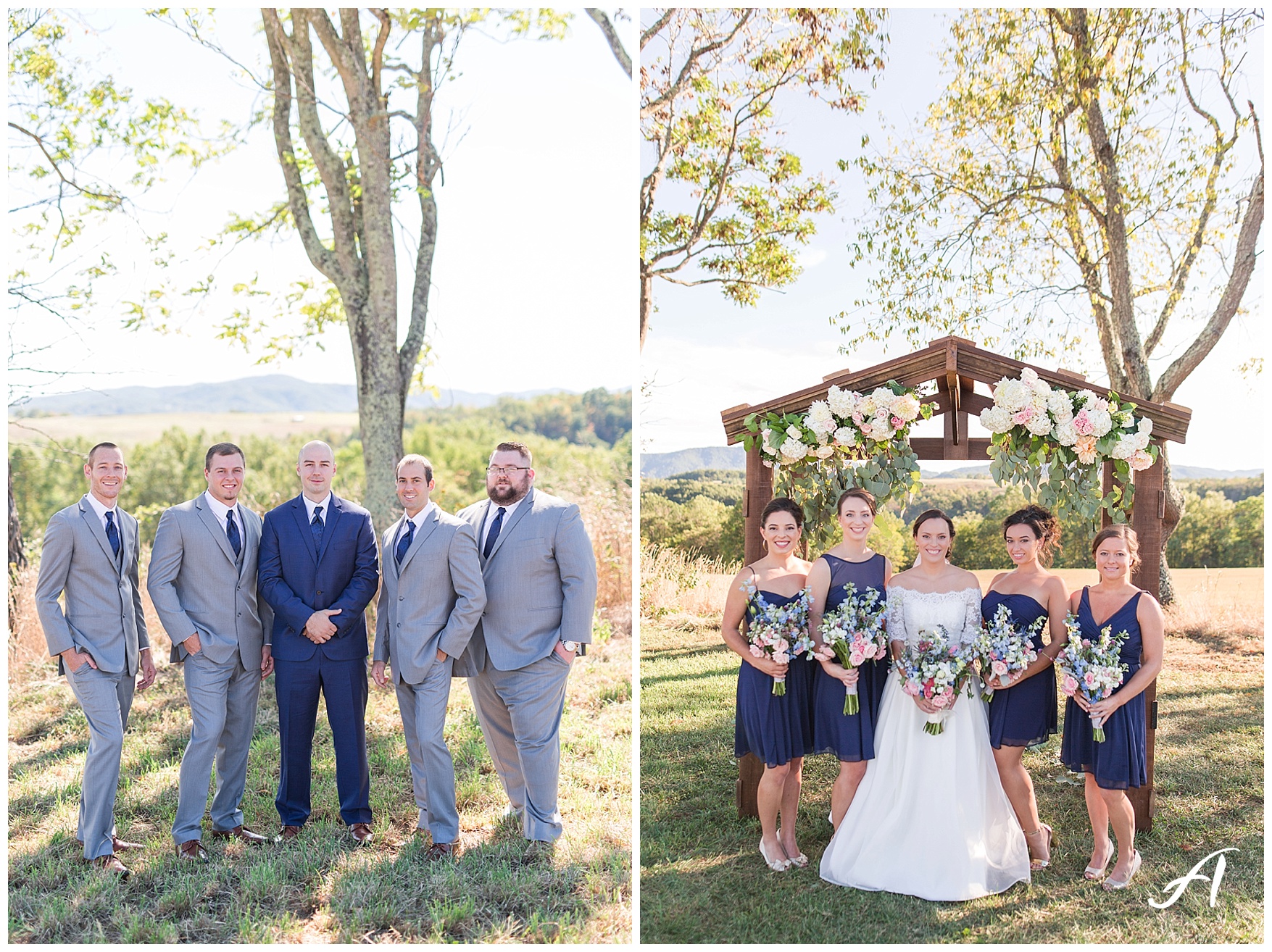 Outdoor Mountain View Wedding || On the Glen at Glenburn Farms Wedding || www.ashleyeiban.com