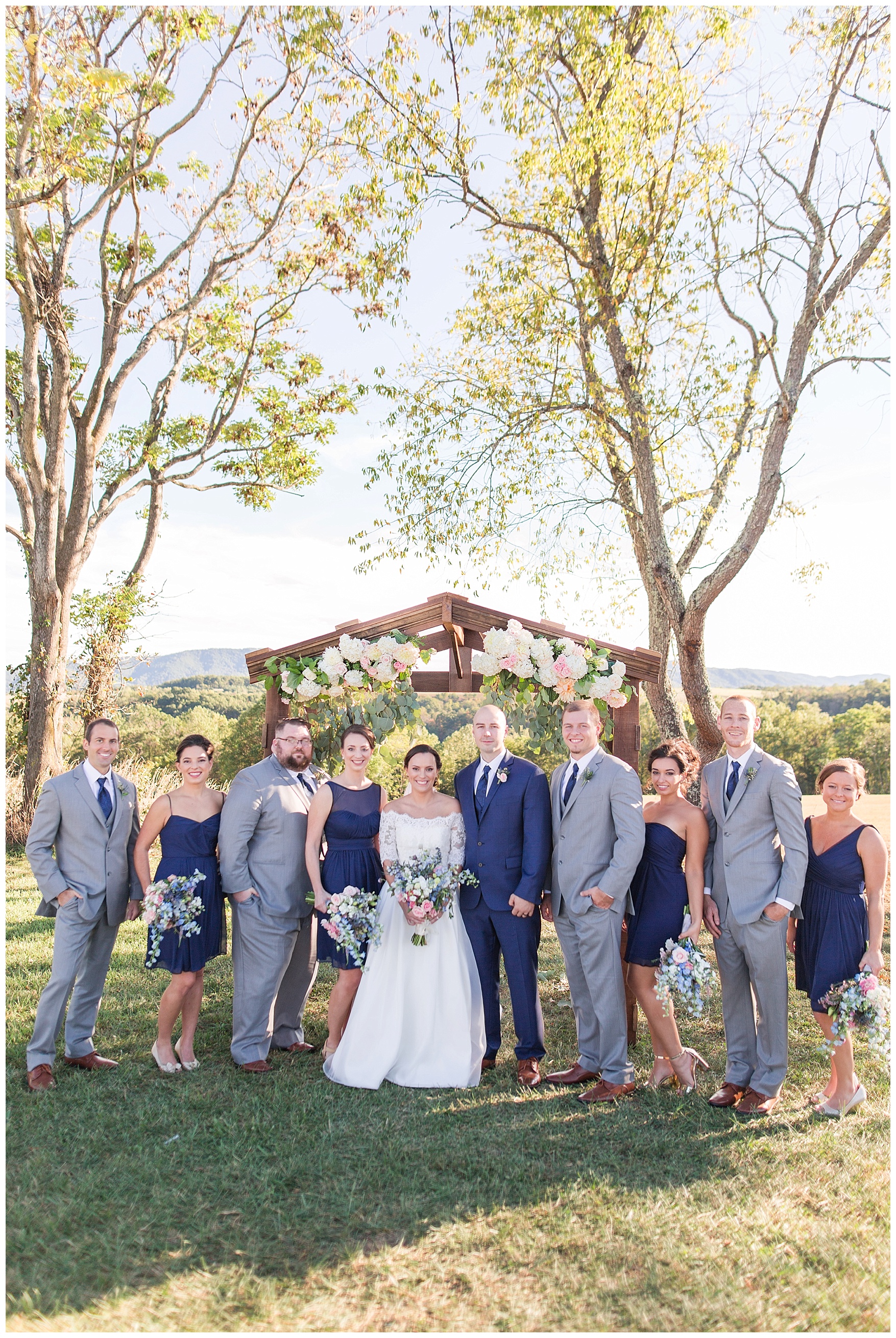 Outdoor Mountain View Wedding || On the Glen at Glenburn Farms Wedding || www.ashleyeiban.com