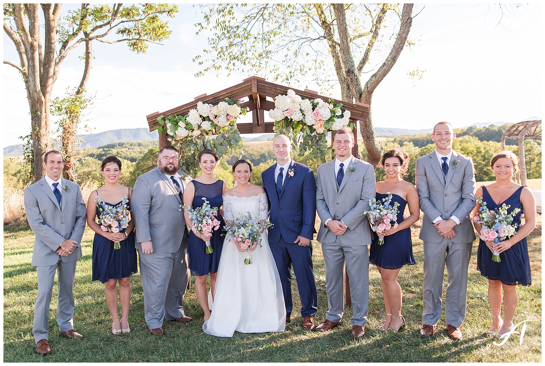 Outdoor Mountain View Wedding || On the Glen at Glenburn Farms Wedding || www.ashleyeiban.com