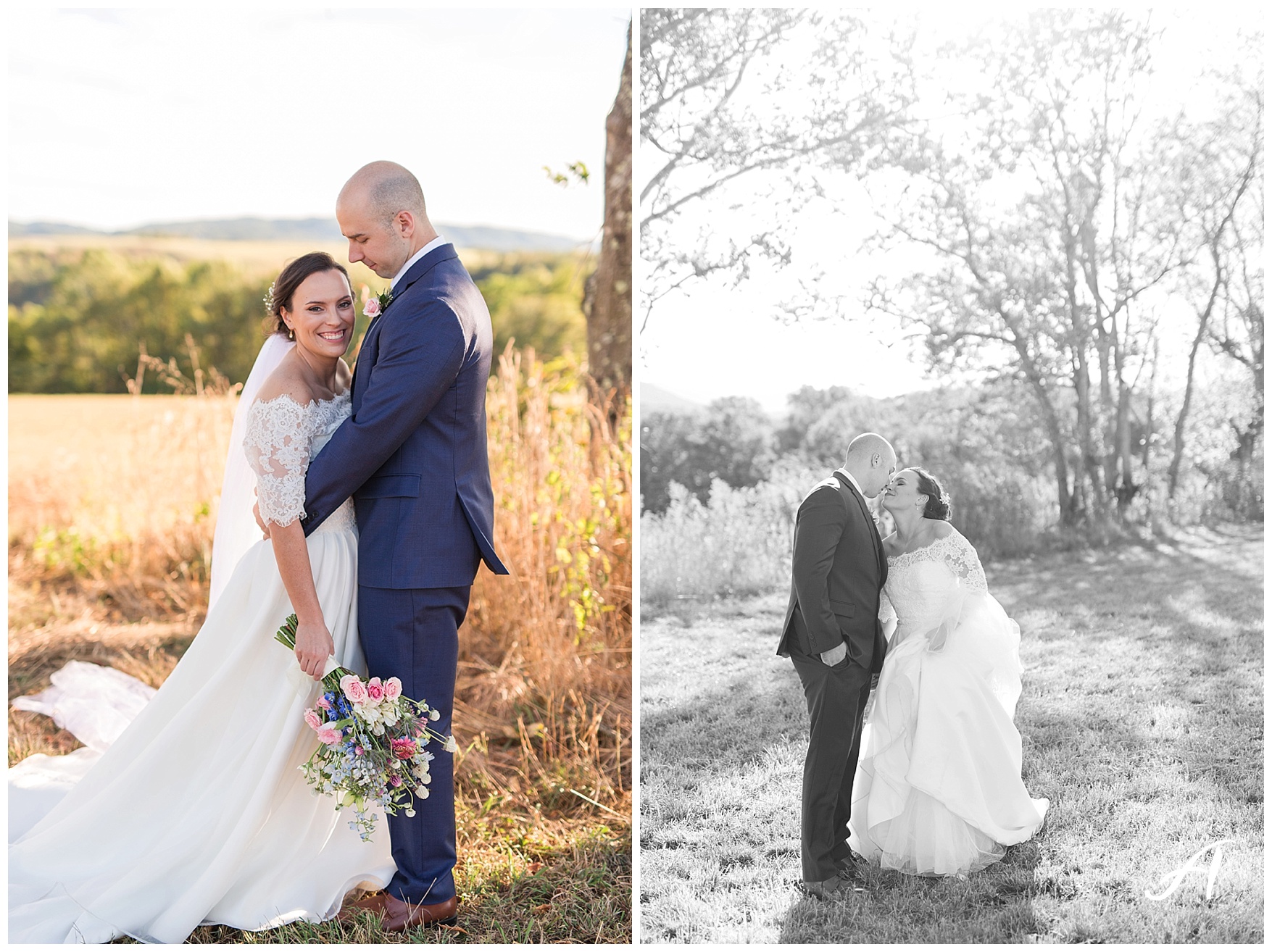 Outdoor Mountain View Wedding || On the Glen at Glenburn Farms Wedding || www.ashleyeiban.com