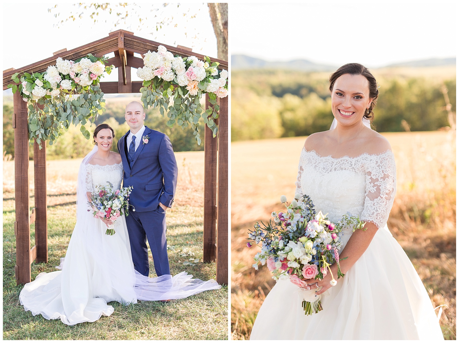 Outdoor Mountain View Wedding || On the Glen at Glenburn Farms Wedding || www.ashleyeiban.com