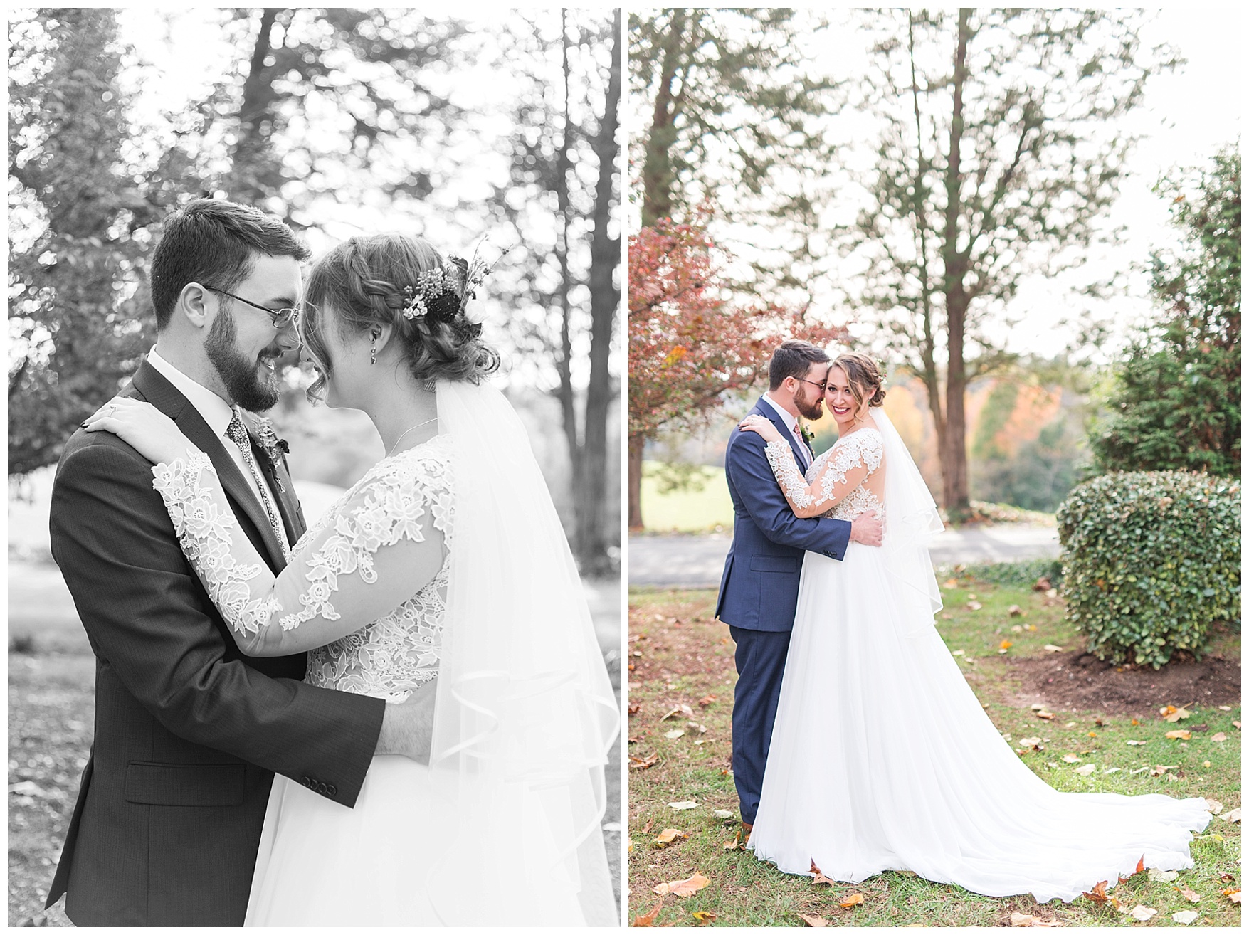 Lynchburg and Charlottesville Wedding Photographer || Fall Wedding at The Trivium Estate in Forest, Virginia || www.ashleyeiban.com