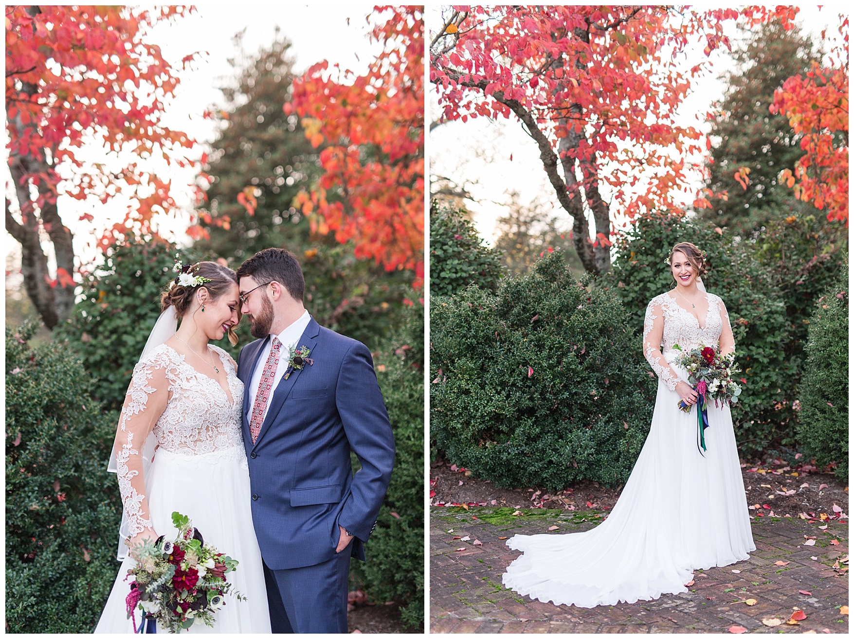 Lynchburg and Charlottesville Wedding Photographer || Fall Wedding at The Trivium Estate in Forest, Virginia || www.ashleyeiban.com