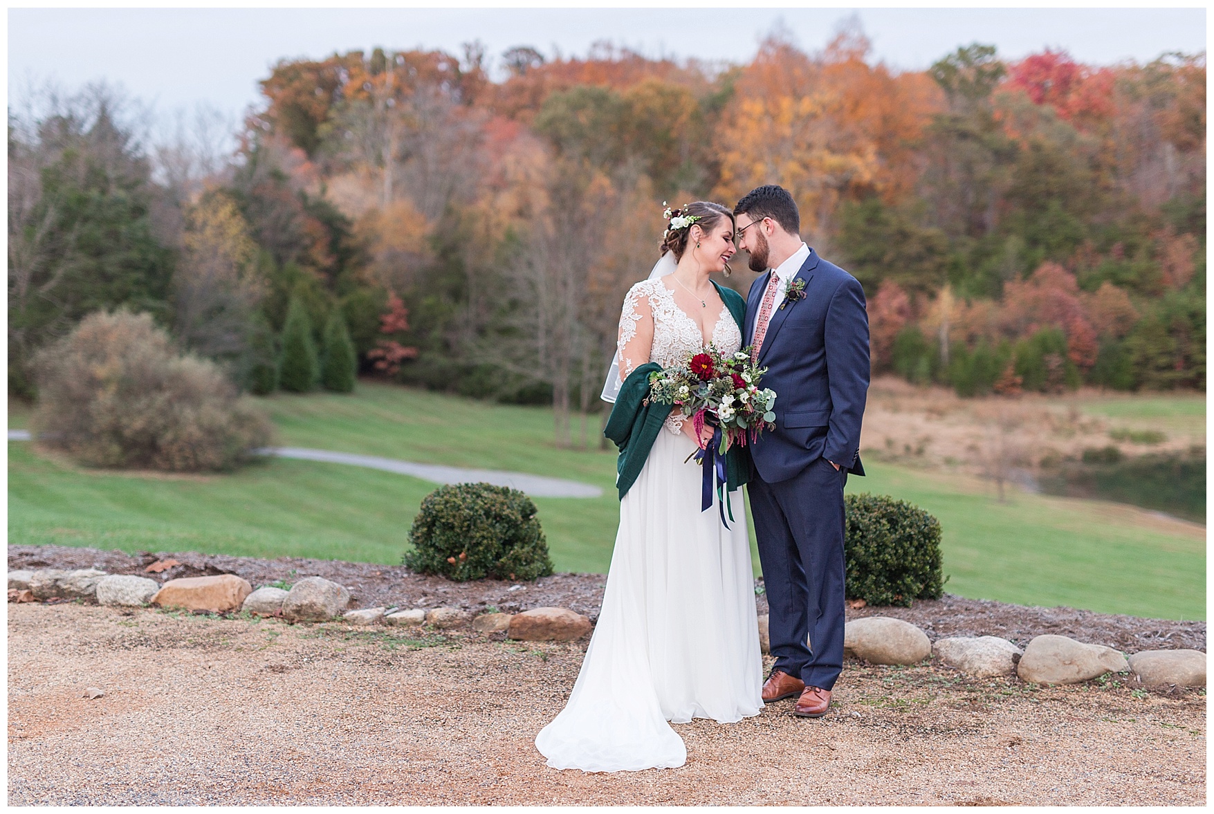 Lynchburg and Charlottesville Wedding Photographer || Fall Wedding at The Trivium Estate in Forest, Virginia || www.ashleyeiban.com