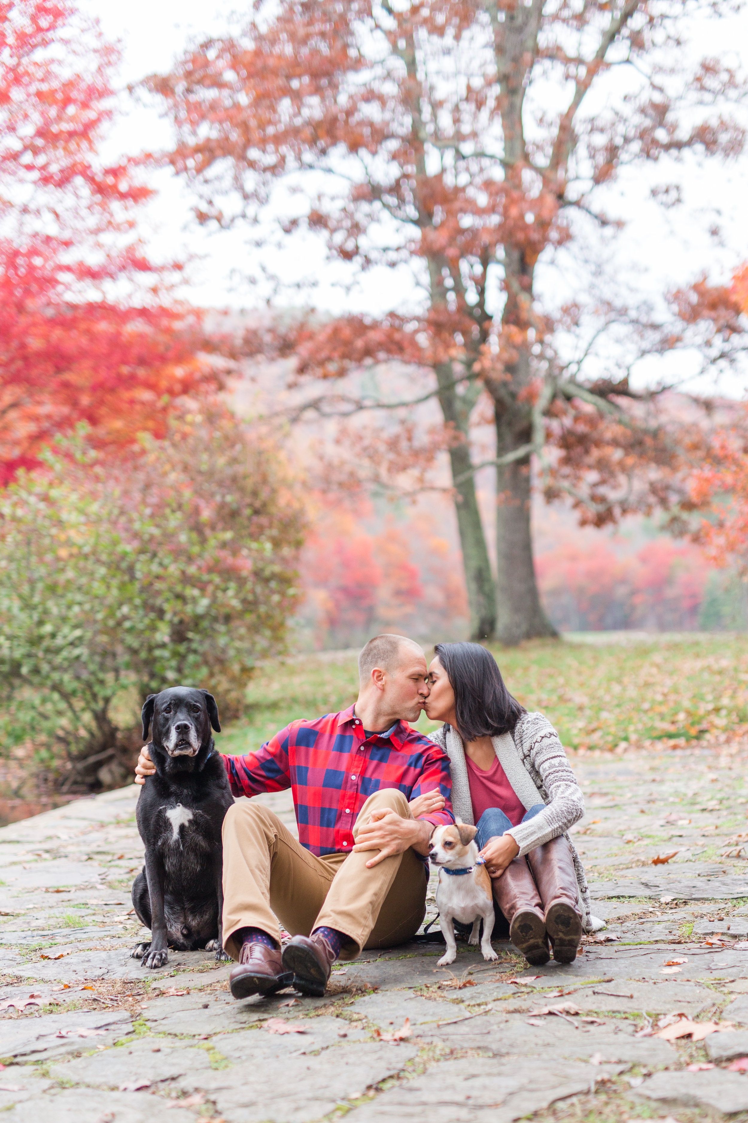Fall engagement session at lake sherando in central virginia || Lynchburg Wedding and Engagement Photographer || www.ashleyeiban.com