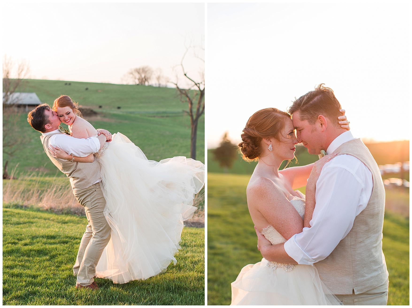 Sunset Photos at On the Sunny Slope Farm Wedding  || Harrisonburg, Virginia Wedding Photographer || Lynchburg VA Photographer 