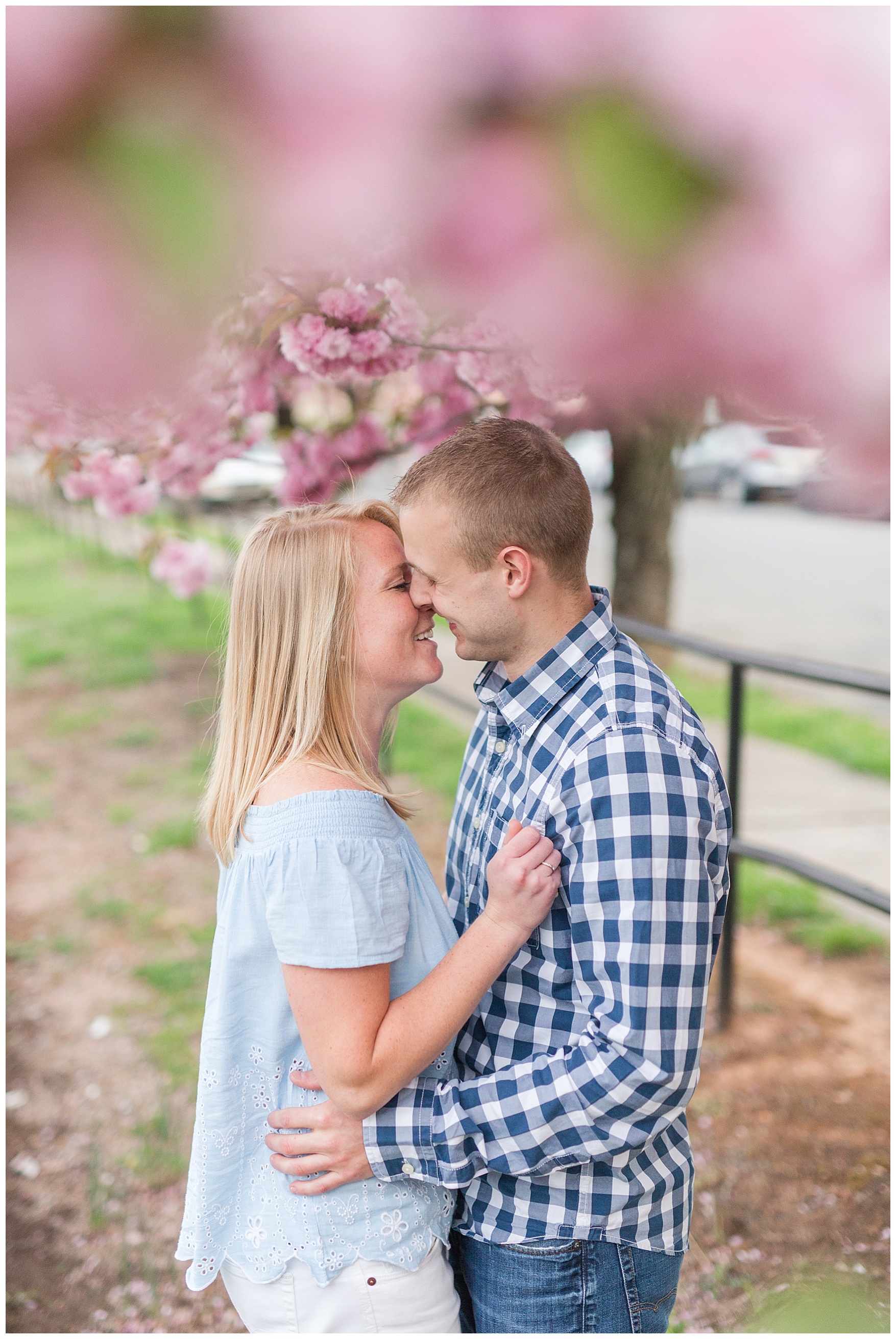 Downtown Lynchburg Engagement Session || Spring Bloom Engagement || Ashley Eiban Photography
