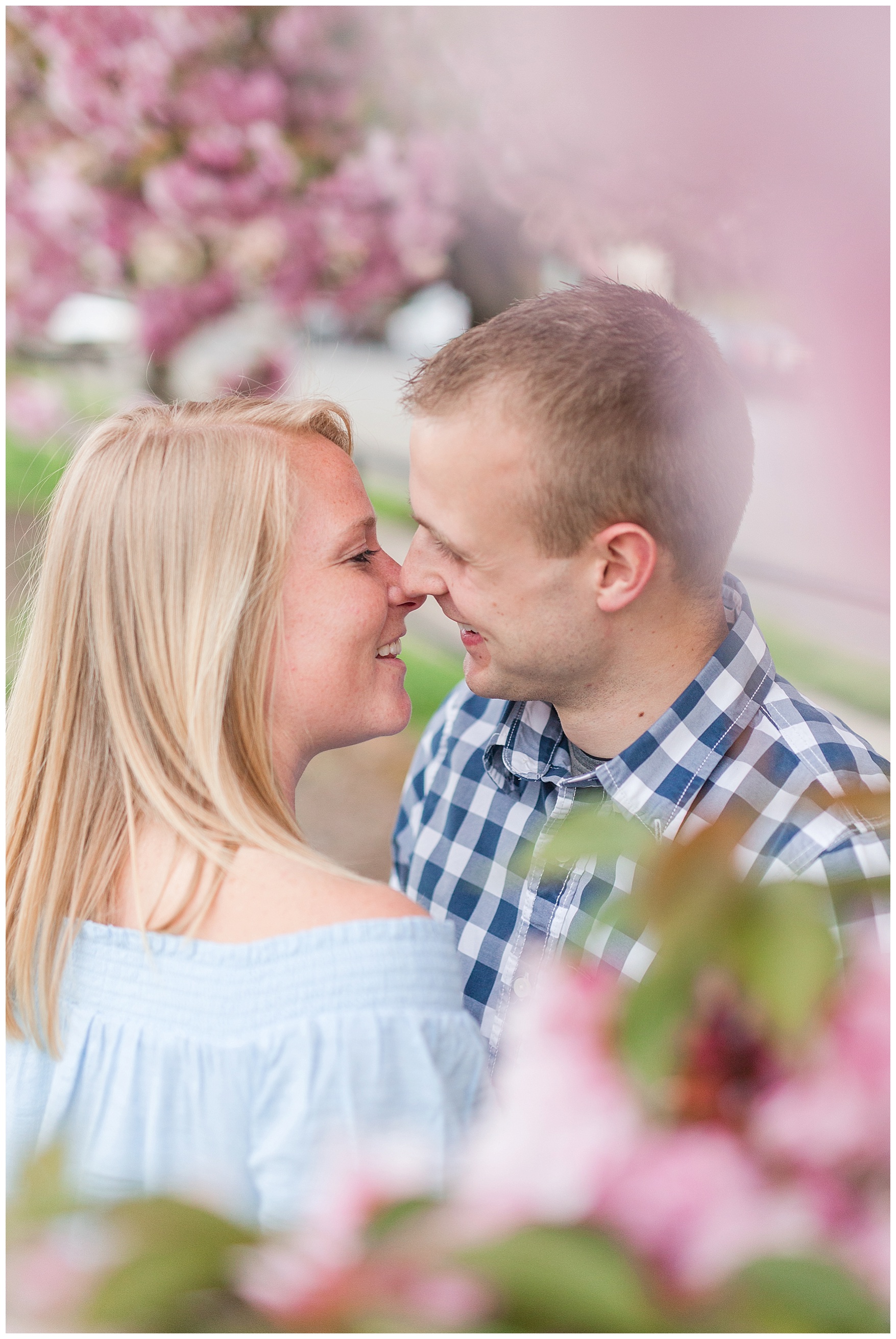 Downtown Lynchburg Engagement Session || Spring Bloom Engagement || Ashley Eiban Photography