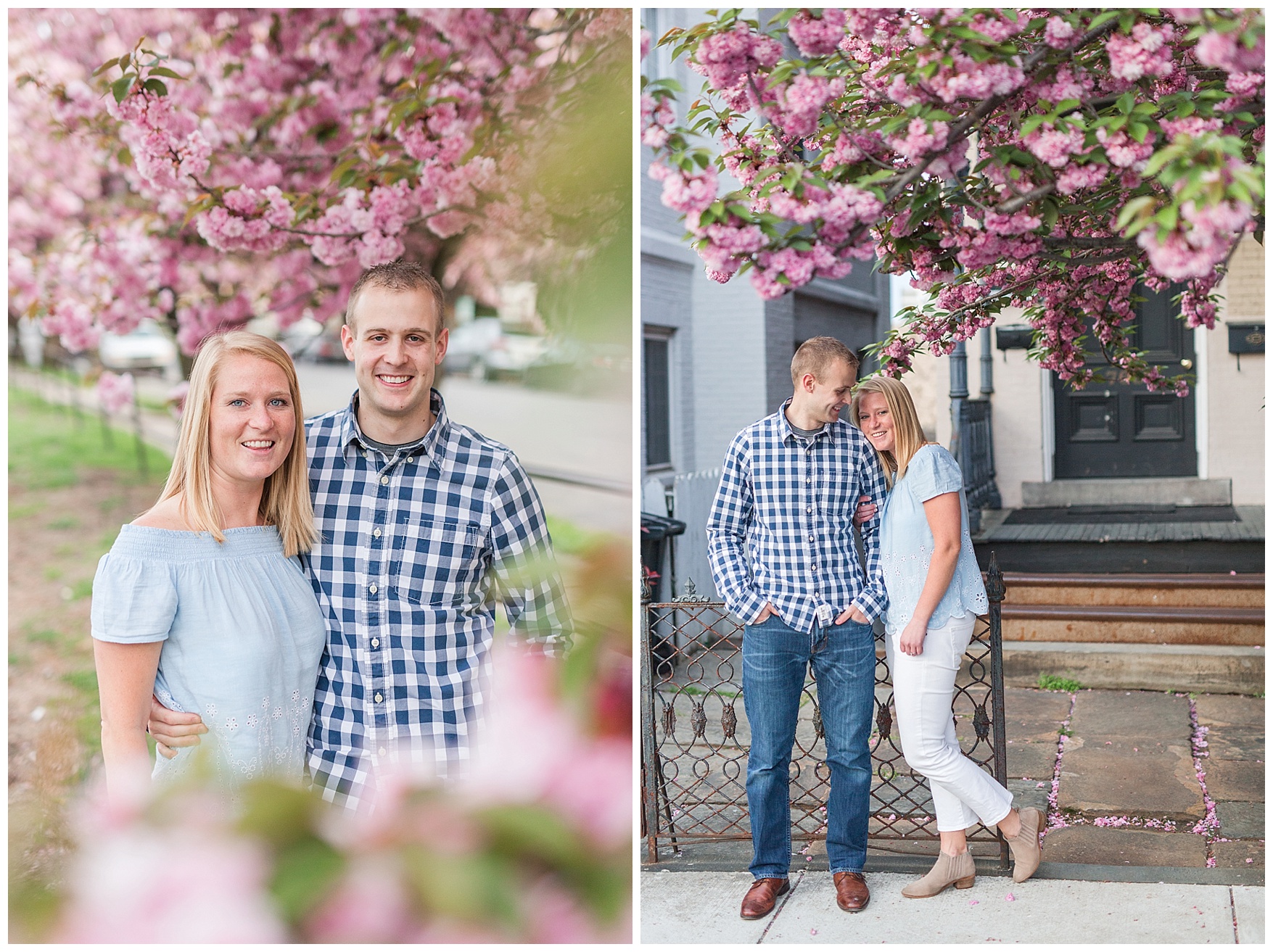 Downtown Lynchburg Engagement Session || Spring Bloom Engagement || Ashley Eiban Photography 
