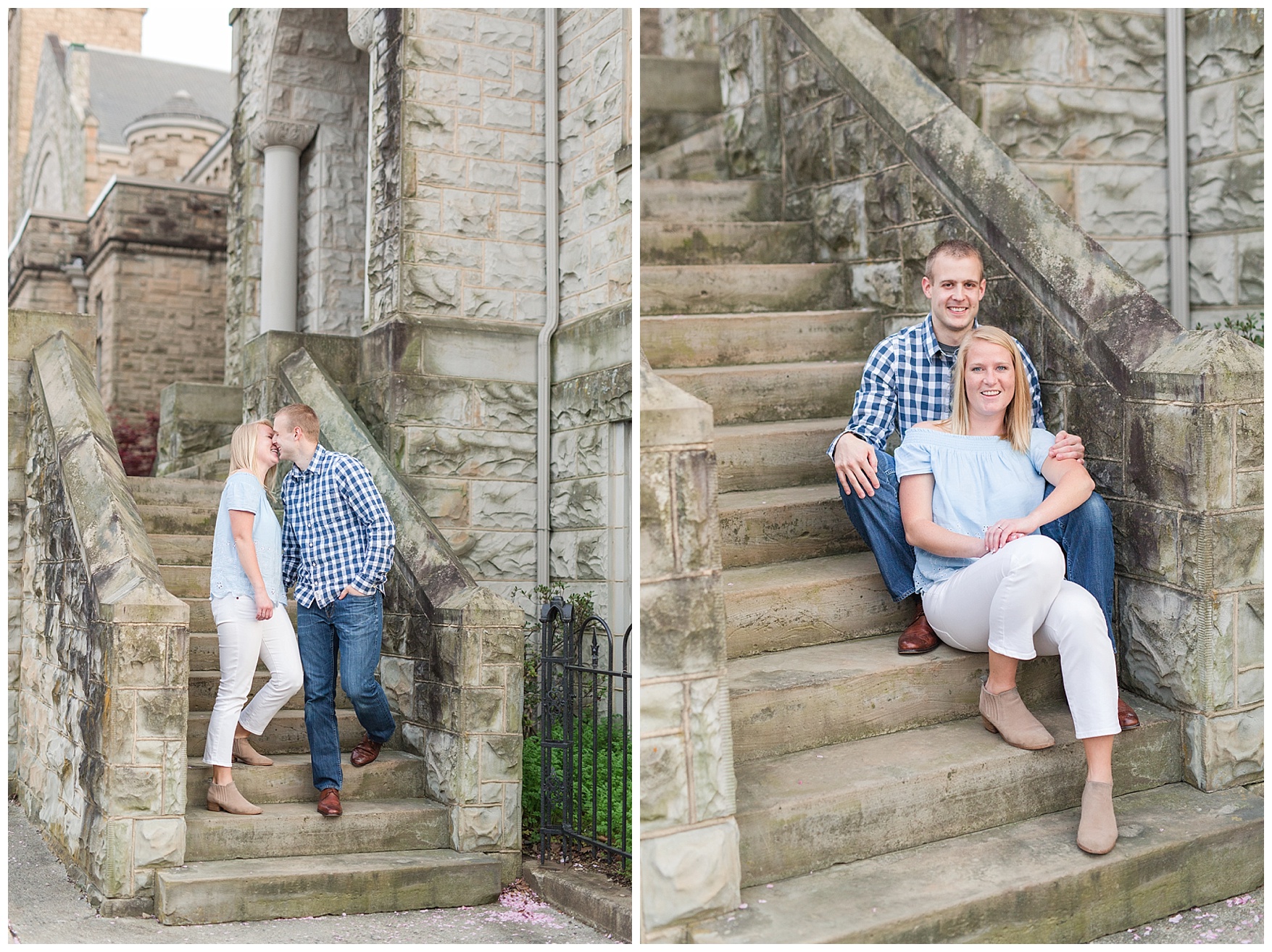 Downtown Lynchburg Engagement Session || Spring Bloom Engagement || Ashley Eiban Photography