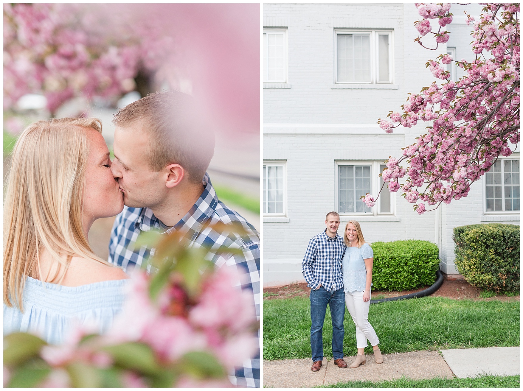 Downtown Lynchburg Engagement Session || Spring Bloom Engagement || Ashley Eiban Photography