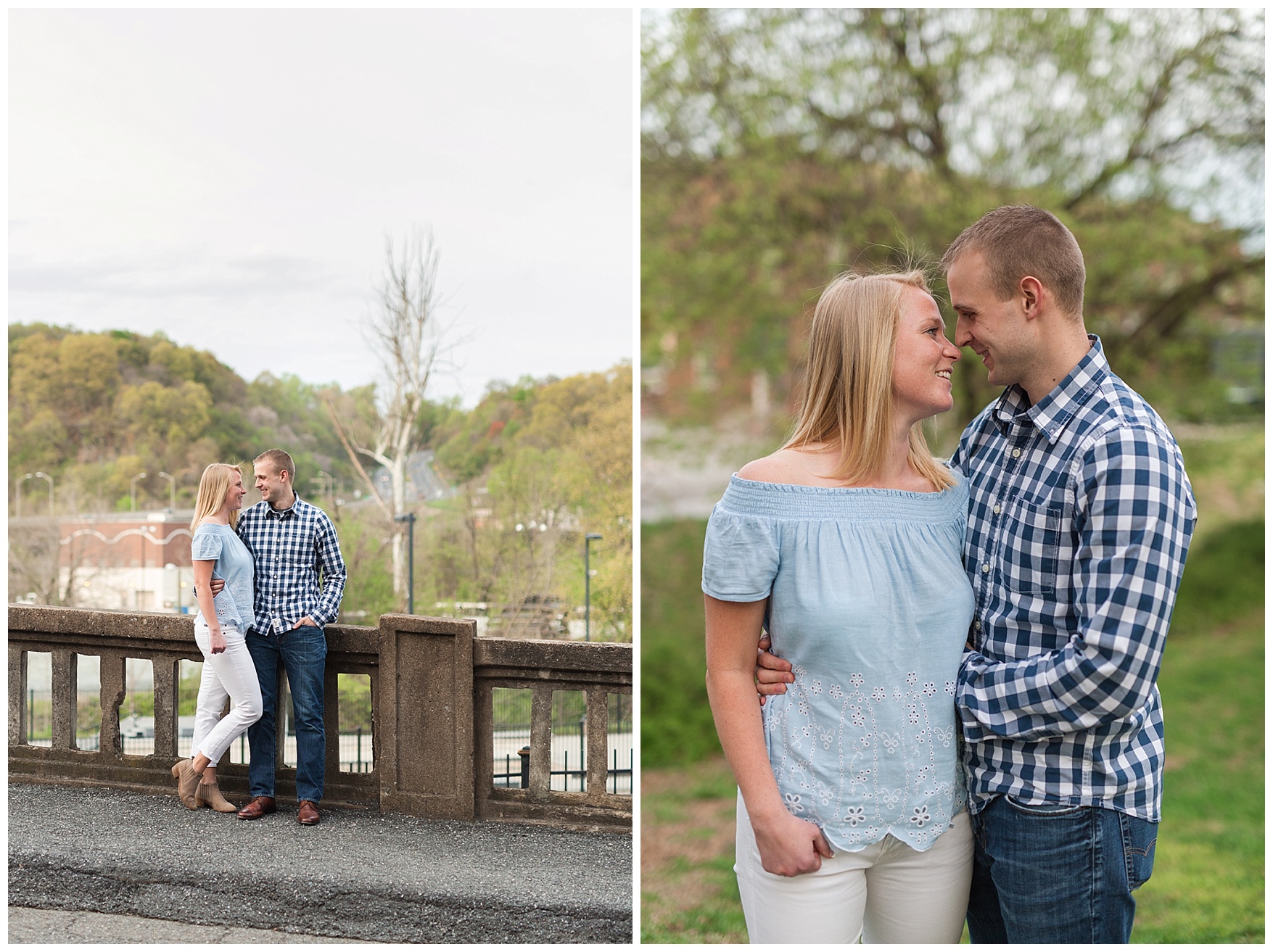 Downtown Lynchburg Engagement Session || Spring Bloom Engagement || Ashley Eiban Photography 