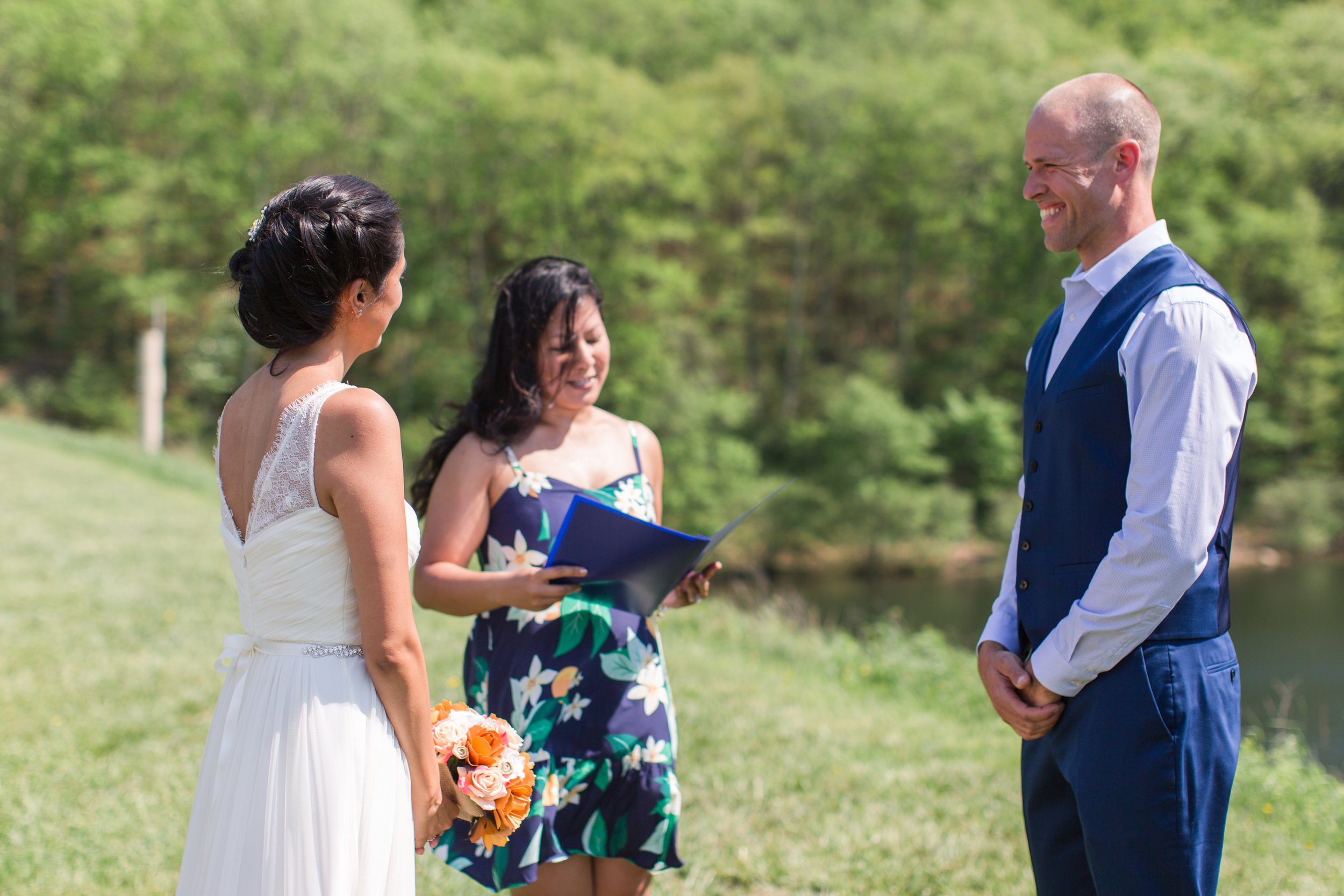 Sherando Lake Wedding || Intimate elopement style wedding in Central Virginia || Lynchburg, Virginia Wedding Photographer || www.ashleyeiban.com