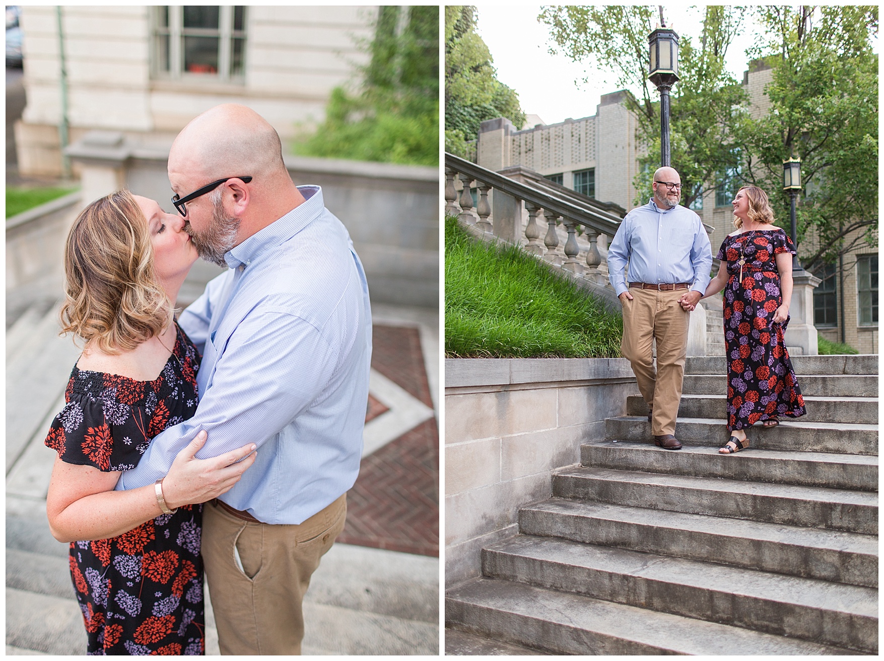 Downtown Lynchburg, VA Engagement Session || Lynchburg Wedding and Portrait photographer 