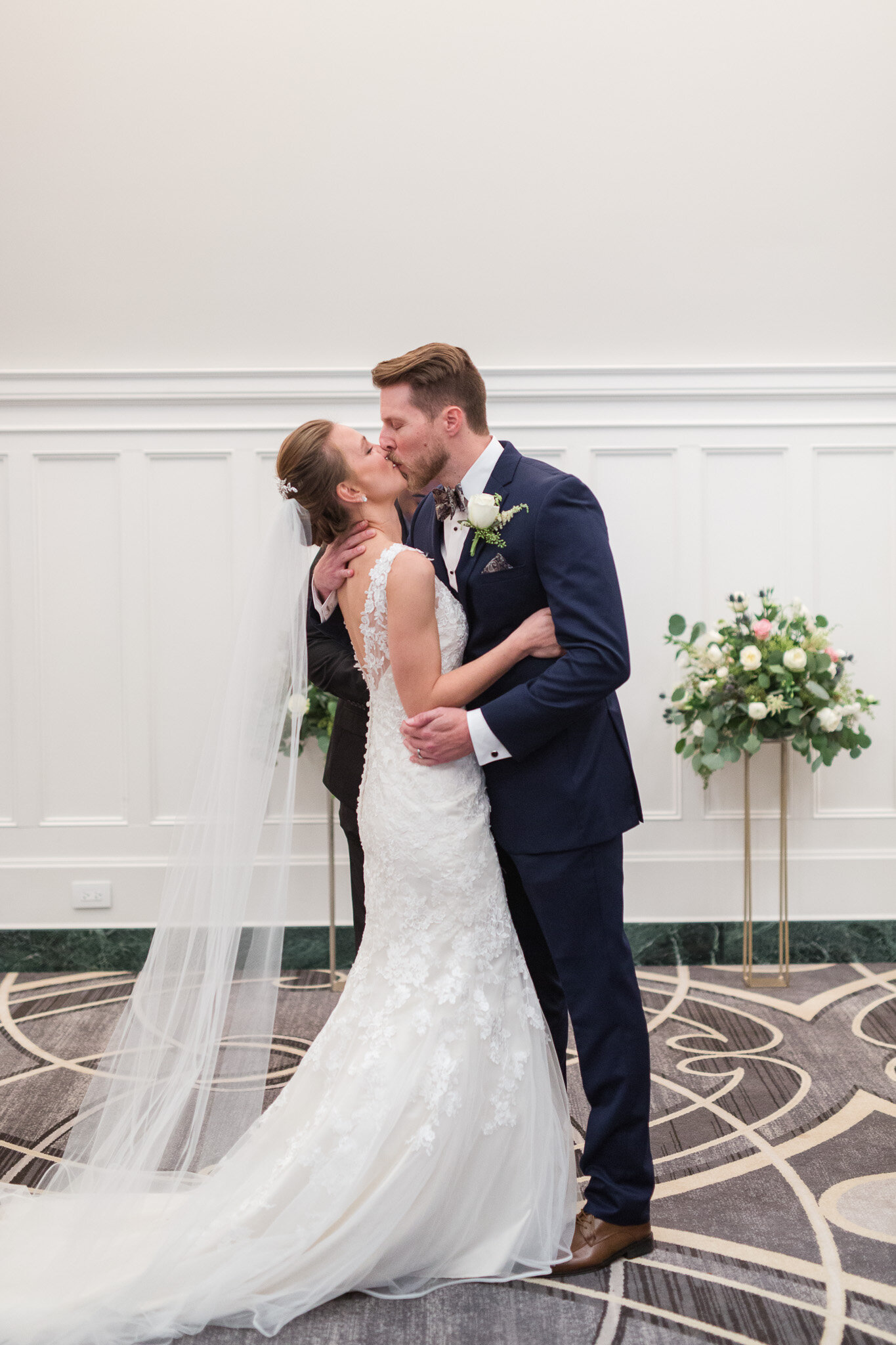 Wedding at The Virginian Hotel in Lynchburg, Virginia || Lynchburg Wedding Photographer || Winter Ballroom Wedding || Central Virginia Wedding Photographer