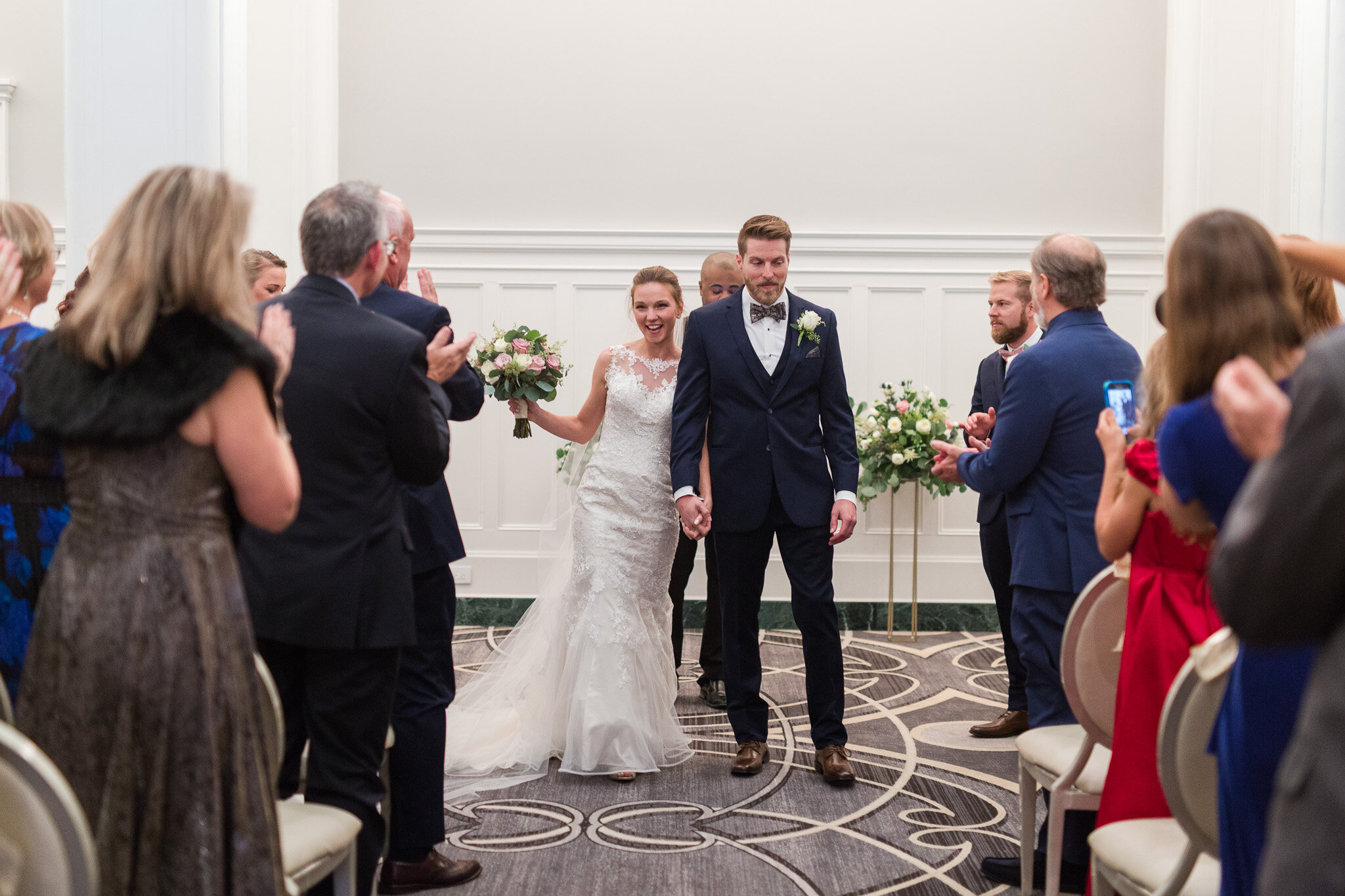 Wedding at The Virginian Hotel in Lynchburg, Virginia || Lynchburg Wedding Photographer || Winter Ballroom Wedding || Central Virginia Wedding Photographer