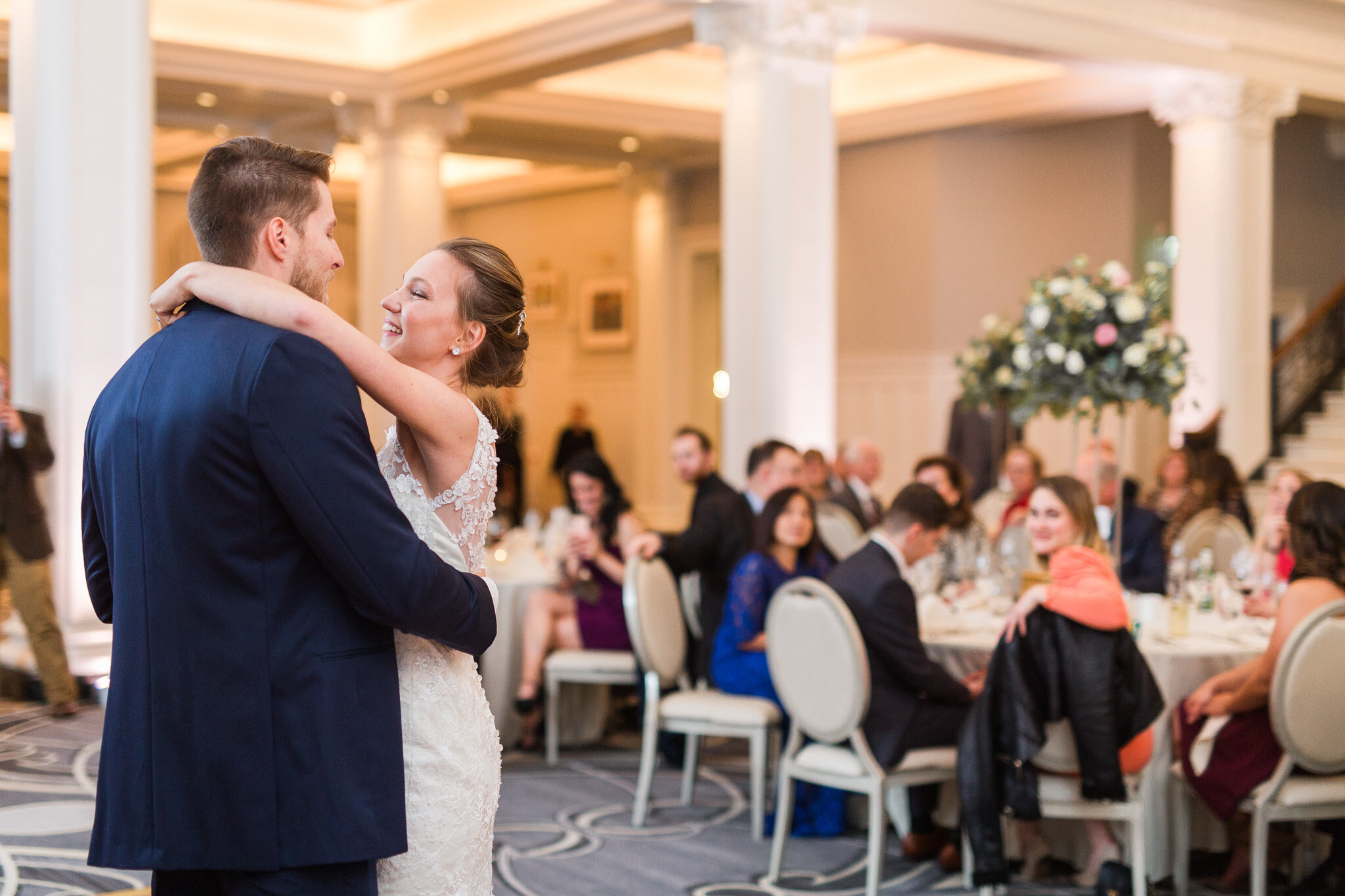 Wedding at The Virginian Hotel in Lynchburg, Virginia || Lynchburg Wedding Photographer || Winter Ballroom Wedding || Central Virginia Wedding Photographer