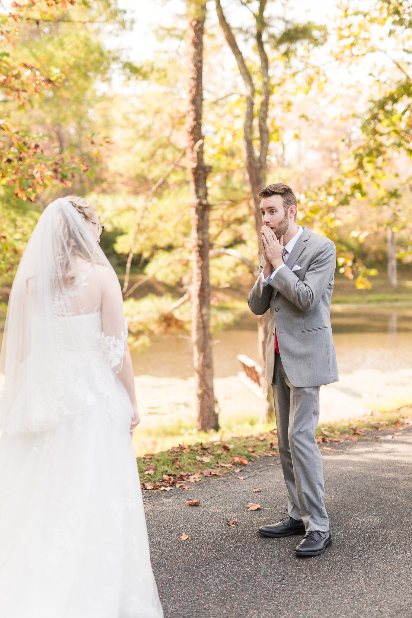 Fall Wedding at Mead Lake Lodge in Rustburg, Virginia || Intimate Wedding in Central Virginia || Ashley Eiban Photography
