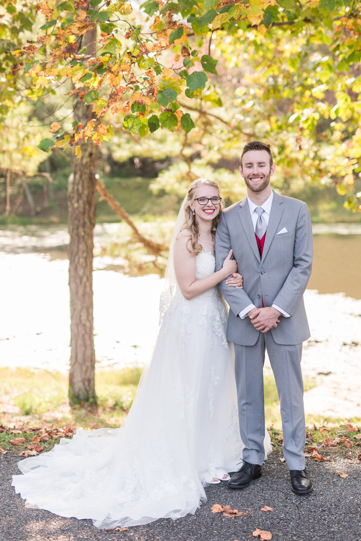 Fall Wedding at Mead Lake Lodge in Rustburg, Virginia || Intimate Wedding in Central Virginia || Ashley Eiban Photography