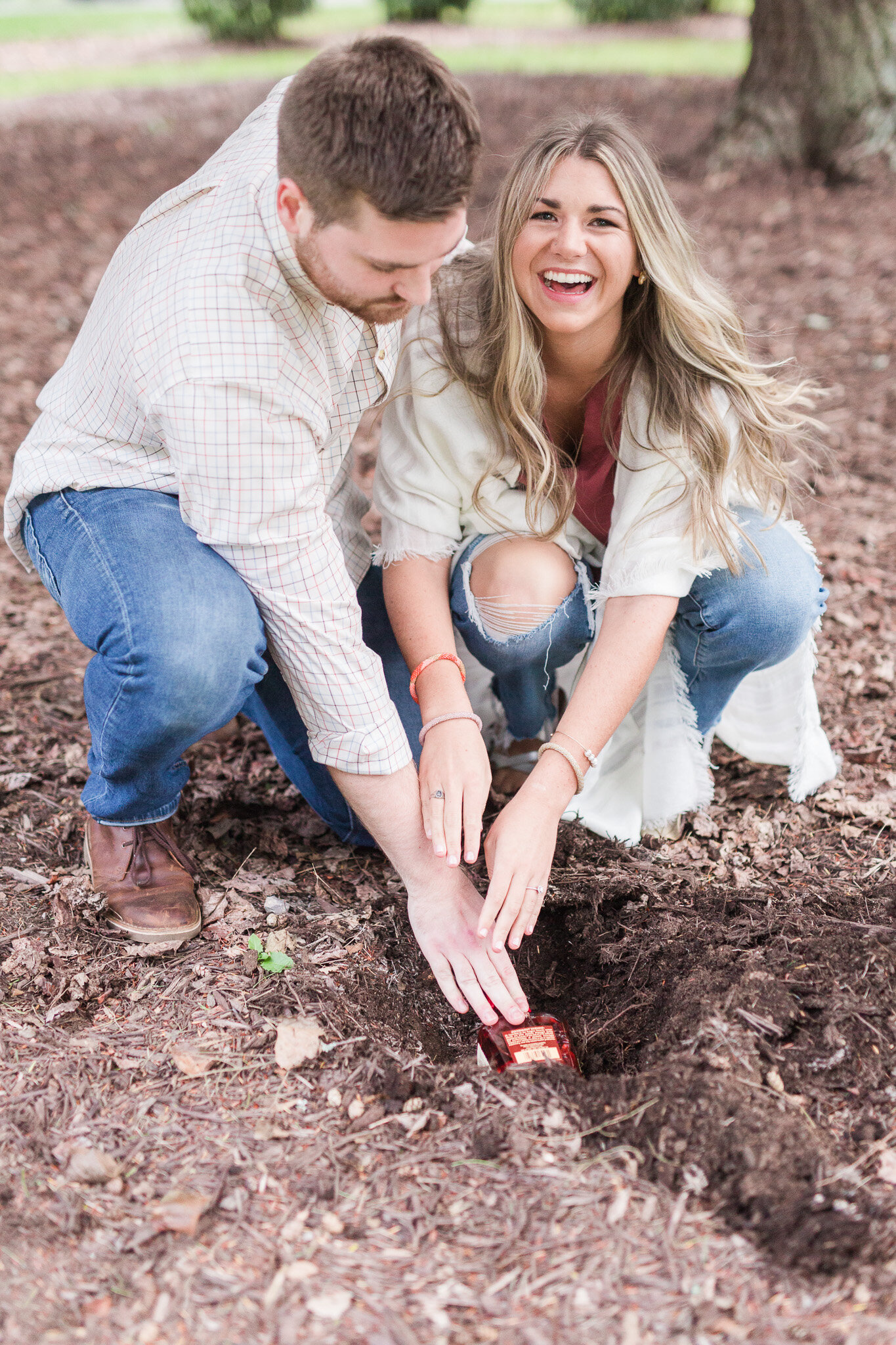 Bury the bourbon and engagement session in Forest and Lynchburg, Virginia || Ashley Eiban Photography