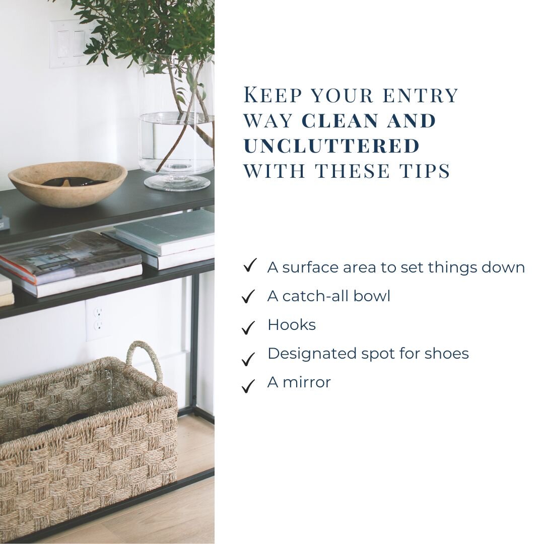 struggle with keeping your entry way clutter free? here's a few tips to help your entry way look organized, clean and uncluttered! 

#entry #entrytable #organizationtips #organizationaltips #exp #exprealty #explynchburg #listingagent #lynchburgreales
