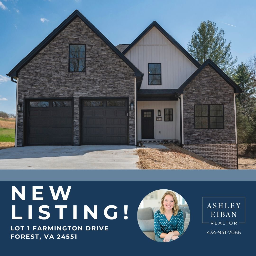 NEW LISTING: LOT 1 FARMINGTON DRIVE || FOREST, VA 24551

Brand new construction- right around the start of the school year- in Bedford County. 5 Bedrooms, 3 Bathrooms, 2,260 square feet with an unfinished basement. This stunning home features a main 