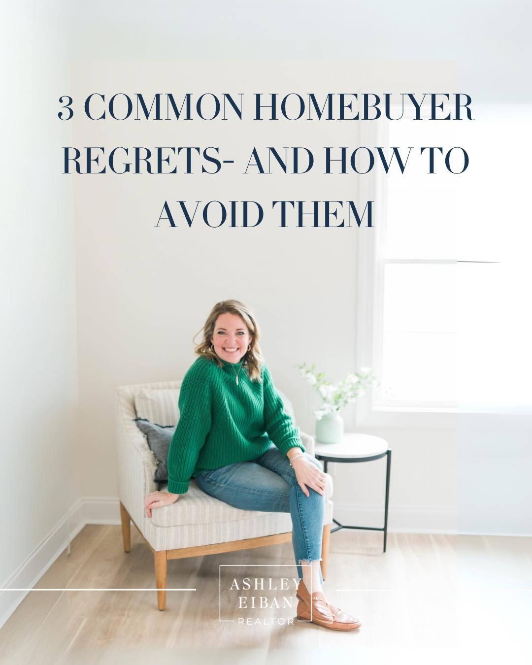 How can you avoid these common regrets? Choosing the right realtor! 

The right realtor will guide you through every step of the process with confidence and clarity- answering any questions, helping you sort through the paperwork, and ensuring that n