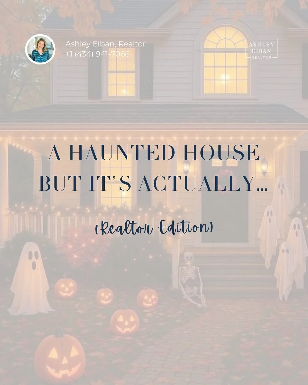 Daylight savings time ending is the actually haunted part of the season… 🎃 
Don’t forget to take that into consideration when planning showings and open houses! Earlier sunset times mean after-work appointments will be dark, which mean