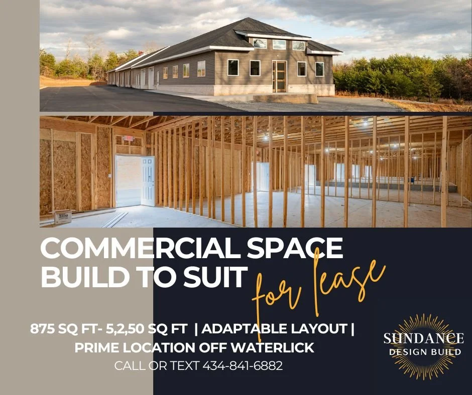 Brand New Construction Commercial Opportunity in Lynchburg, Virginia- perfect setting for an office, retail, service business, etc! 

*Located off Waterlick Road- just minutes from 460, 29, Wards Road, Timberlake
*Options for 11x9 roll up door, store