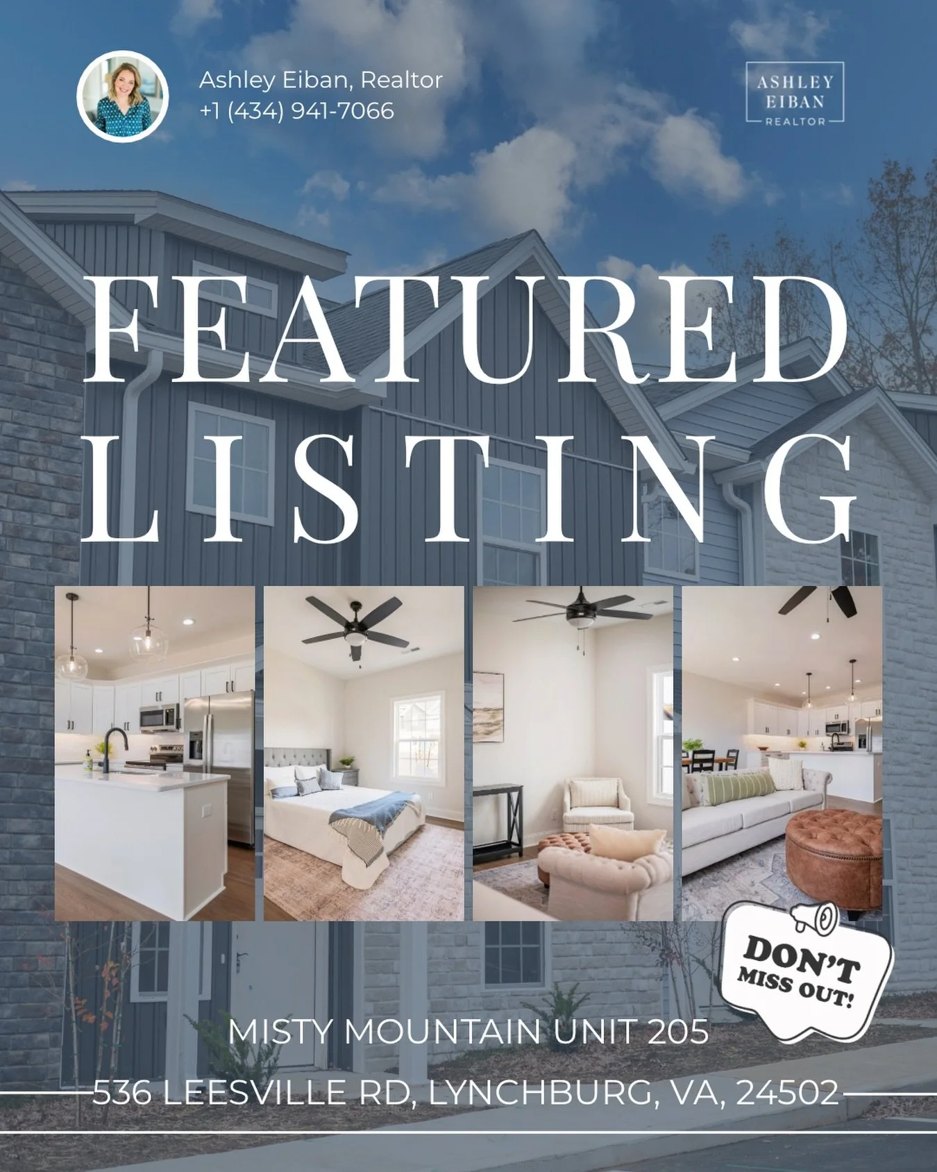 🚨 LAST UNIT AVAILABLE 🚨

📍 Lynchburg, VA | 4 bed | 3 bath | $299,900 

🏡 Open-concept main level
🍽️ Quartz kitchen + large island
🛏️ Main-level bedroom + full bath
🪵 Luxury vinyl plank flooring
🧺 Upstairs laundry (washer + dryer included)
🛁 