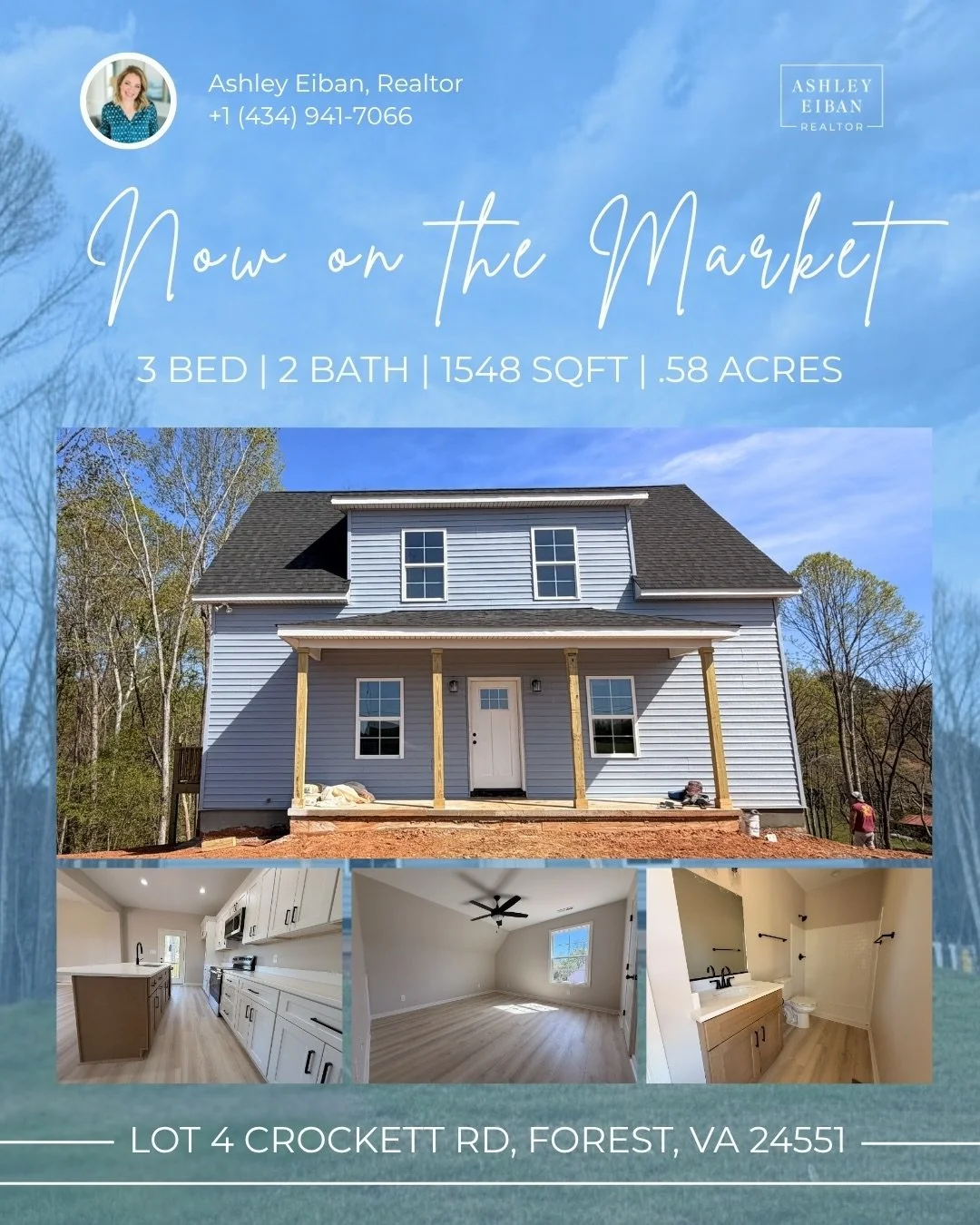 🛠️✨Under Construction in Forest, Virginia✨🛠️

3 Beds | 2 Baths | $399,900 | 1,548 Sq Ft | 0.58 Acres

🔹Open-concept living
🔹Dreamy kitchen with oversized island, quartz, tile backsplash
🔹Main-level primary suite + laundry
🔹Room to grow with unf