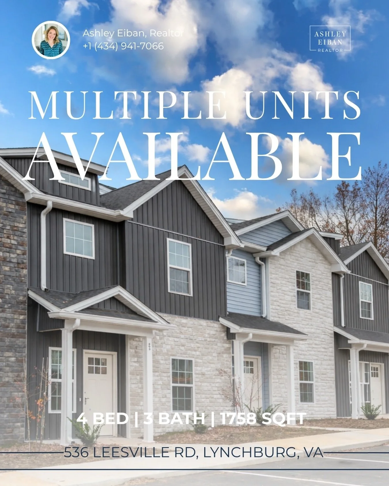Wait- I didn&rsquo;t think Lynchburg, VA had townhomes THIS beautiful 🤩🤩 

We have a few more units fresh on the market at Misty Mountain! 

🛏️4 bedrooms
🚽3 full baths
🛋️An open-concept main level made for real life
🛀A private primary suite you