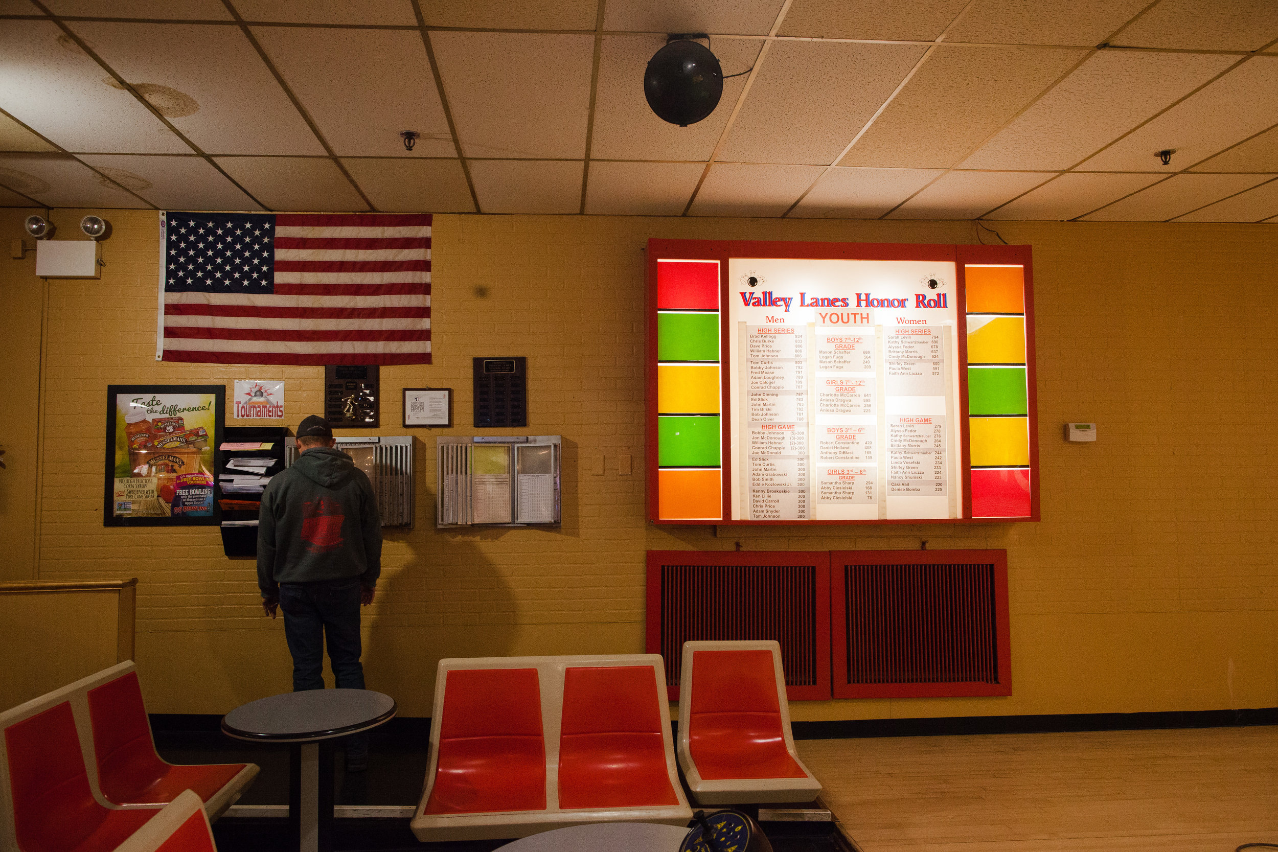 Honor Roll Wall, Valley Lanes, Carbondale, PA