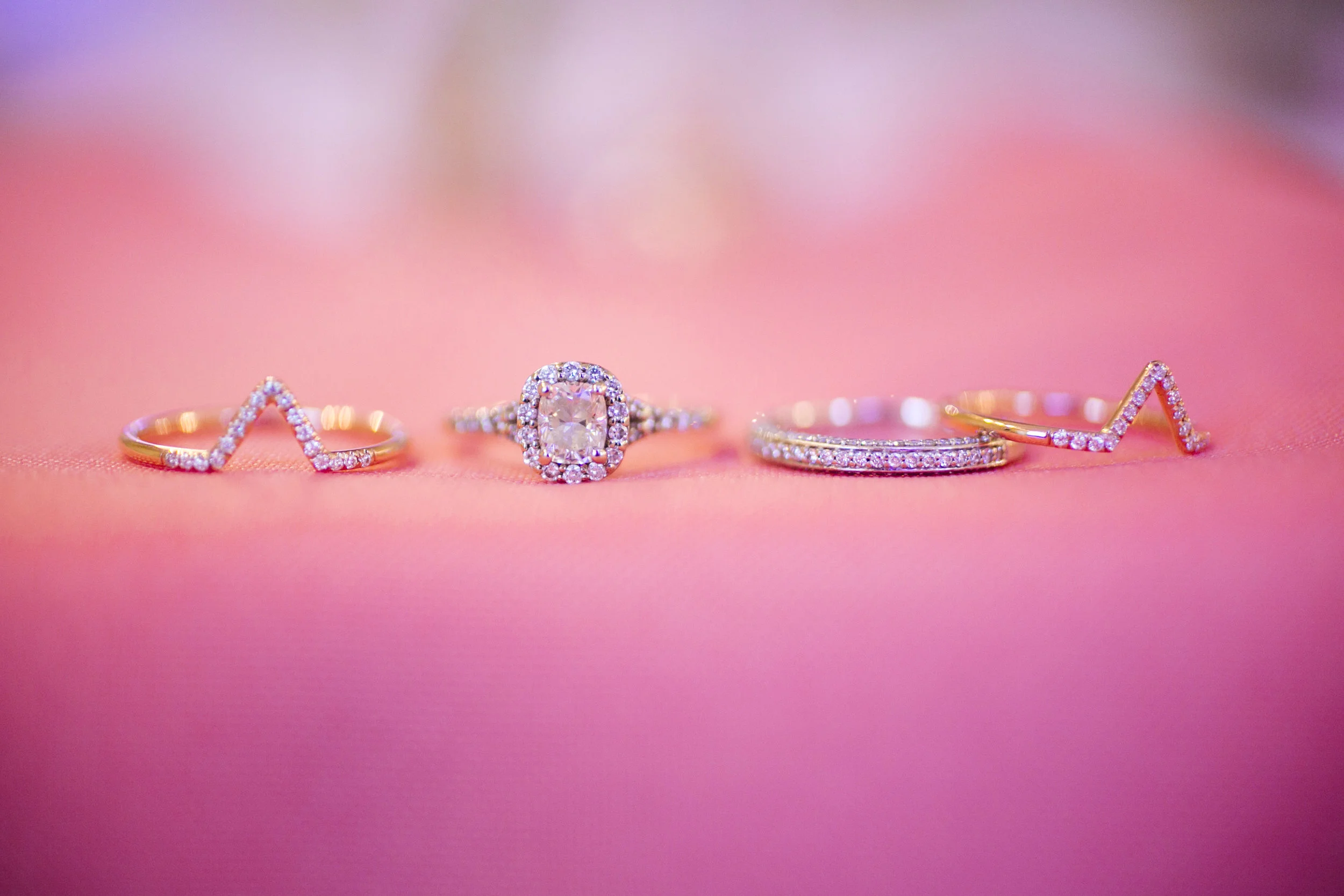 Engagement and wedding rings from Crystal & Katie's wedding