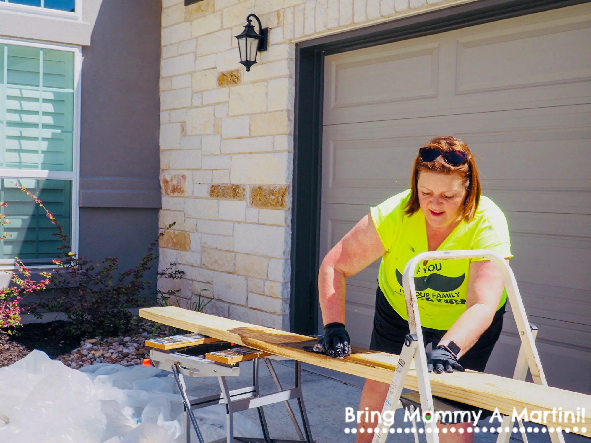 You can see that this isn't a very precise process. I dipped the cloth into the stain and rubbed the liquid into the wood. I rubbed it in circles to get the stain into the grain of the wood, then smoothed the cloth along the grain to smooth out any …