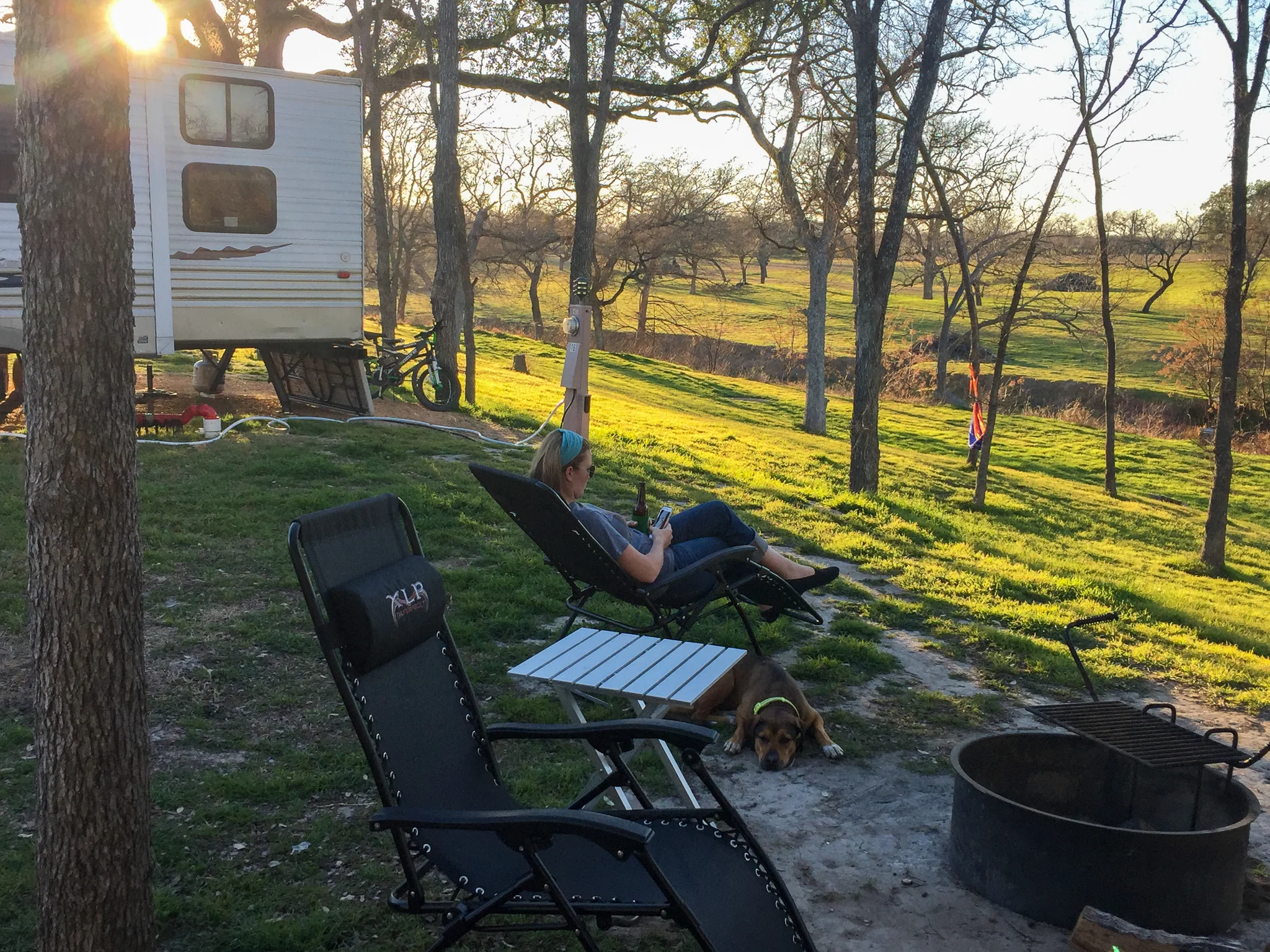So peaceful hanging out while the guys fish down at the river