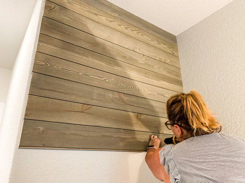 How To Install Shiplap Bring Mommy A Martini Austin Family Lifestyle Blog By Kristan Braziel - Shiplap Wall Installation Cost
