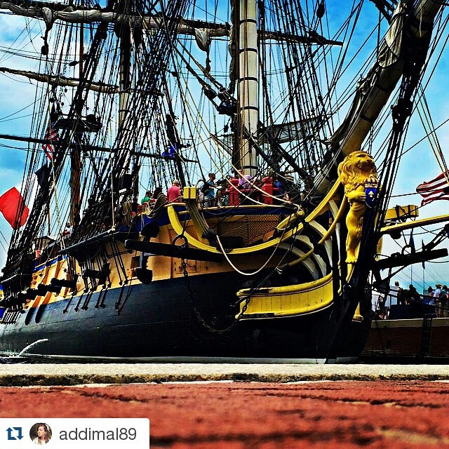#Repost @addimal89
・・・
Watched the #Hermione sail into the Inner Harbor this morning with much cannon fire and French sailors breaking into song. I felt like I was in some nautical version of #LesMis 😝🇫🇷 @HermioneVoyage #HermioneVoyage #baltimore 