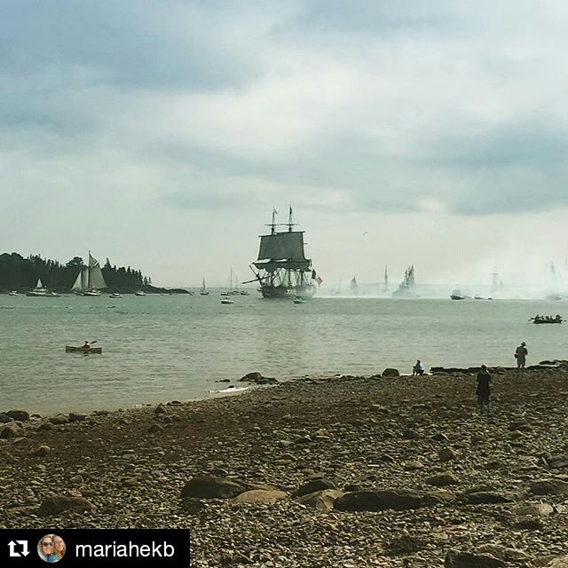 Today is your last chance to see the #Hermione in #CastineME before she heads to Canada. Public tours are being given until 4 PM. @mariahekb
・・・
Hermione sailing into Castine harbor! My first parade of sail viewed from land... #missingtallships #herm