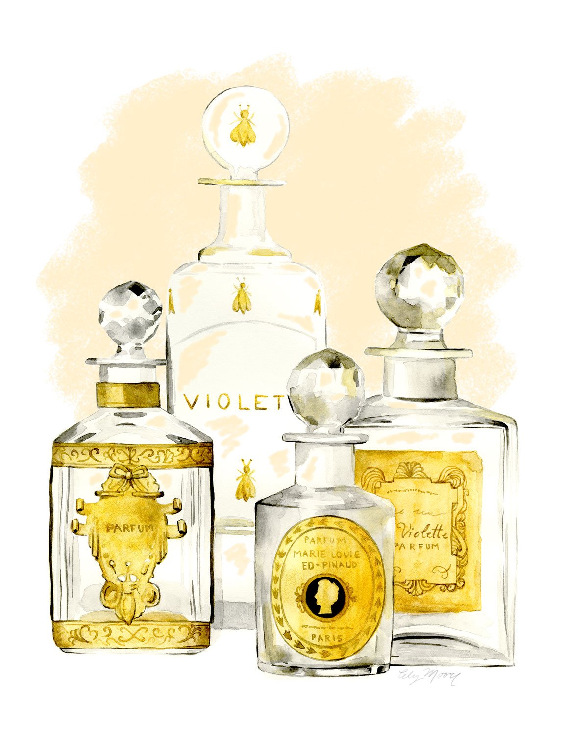 Vintage Perfume Bottles Editorial