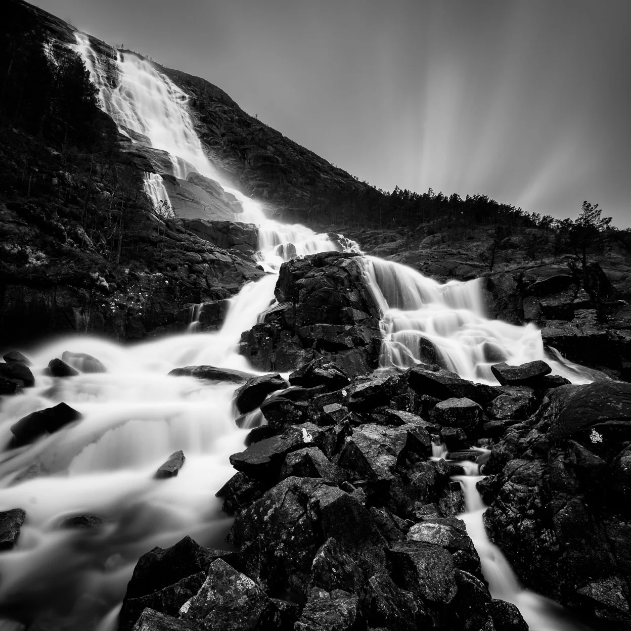  Langfoss, 612 meters. Lower part of the fall | Åkrafjorden, 2014 