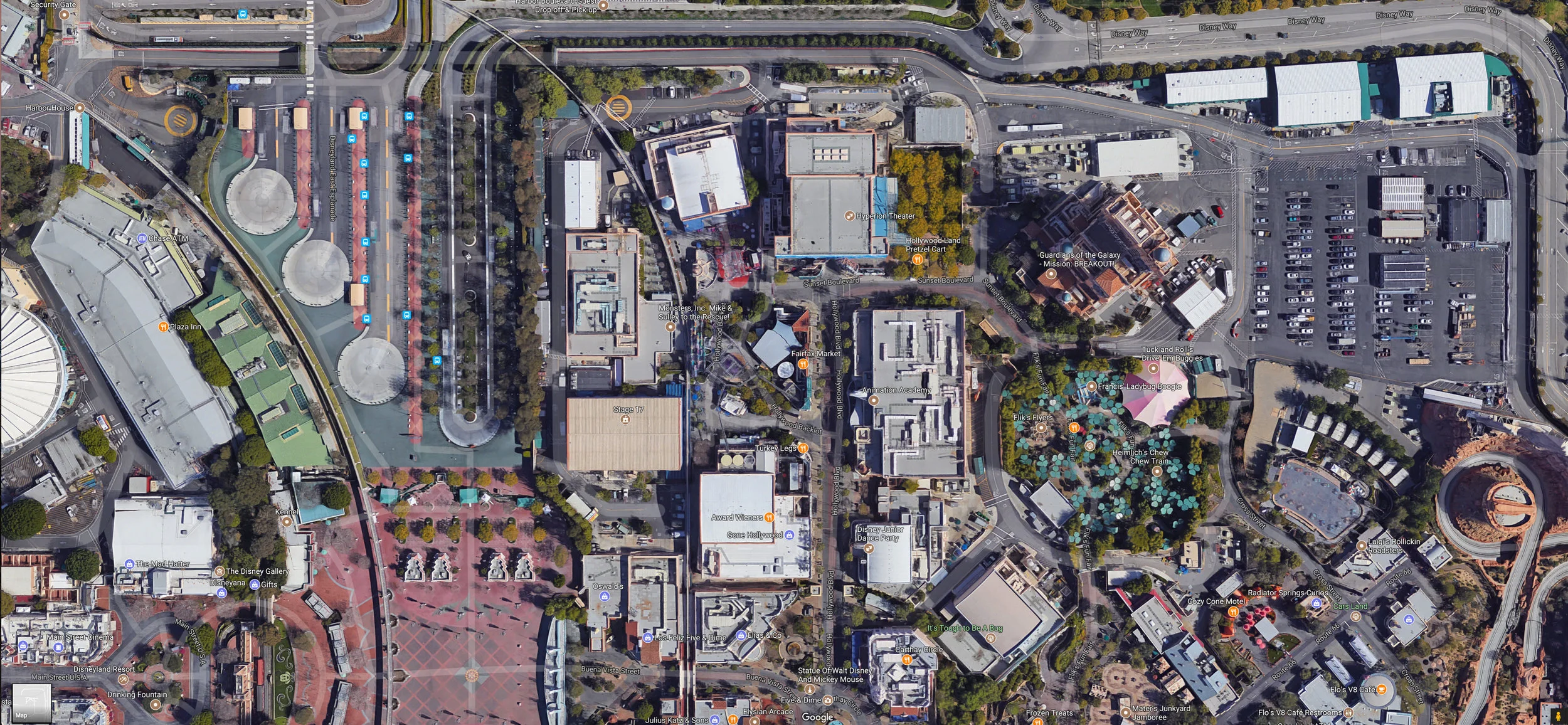 Current long term land available for Marvel Land expansion project.