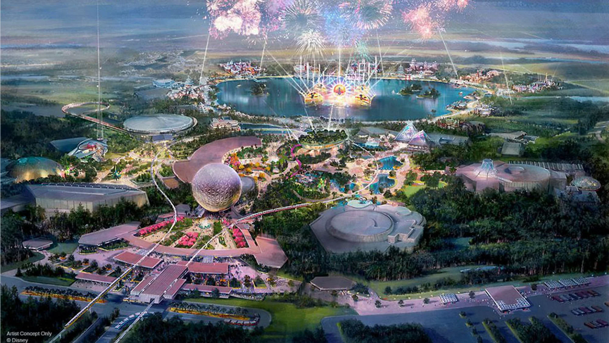 Antenna On The Far Left Is The Ride System Taking You Into “Space”