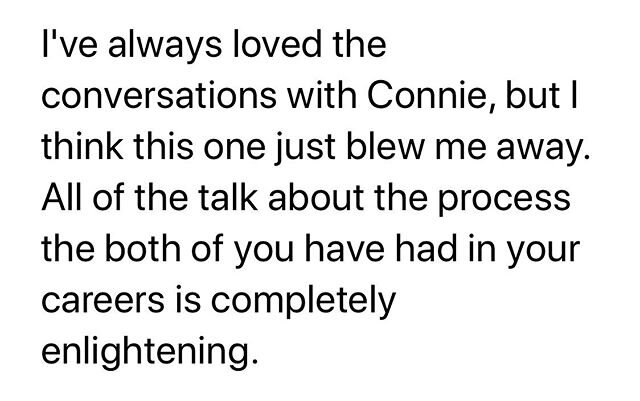 This is why I do my job. I&rsquo;m in love with the idea of entertaining talented people, working hard and showing them a couple of the shortcuts or lessons learned the hard way. Love you TV Wife @connie_tv