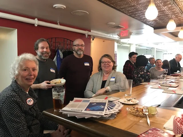Candidates’ Answers , buttons, mouse pads—lotsa swag!