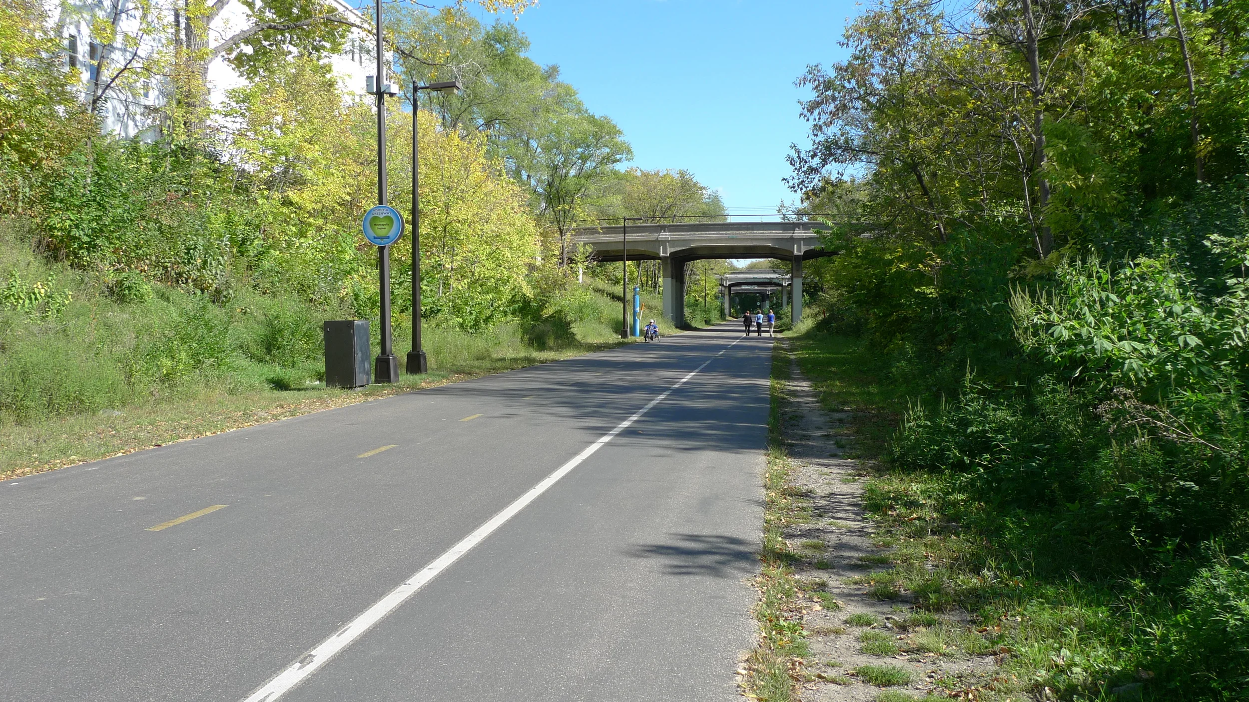 The Midtown Greenway at Bloomington Avenue.