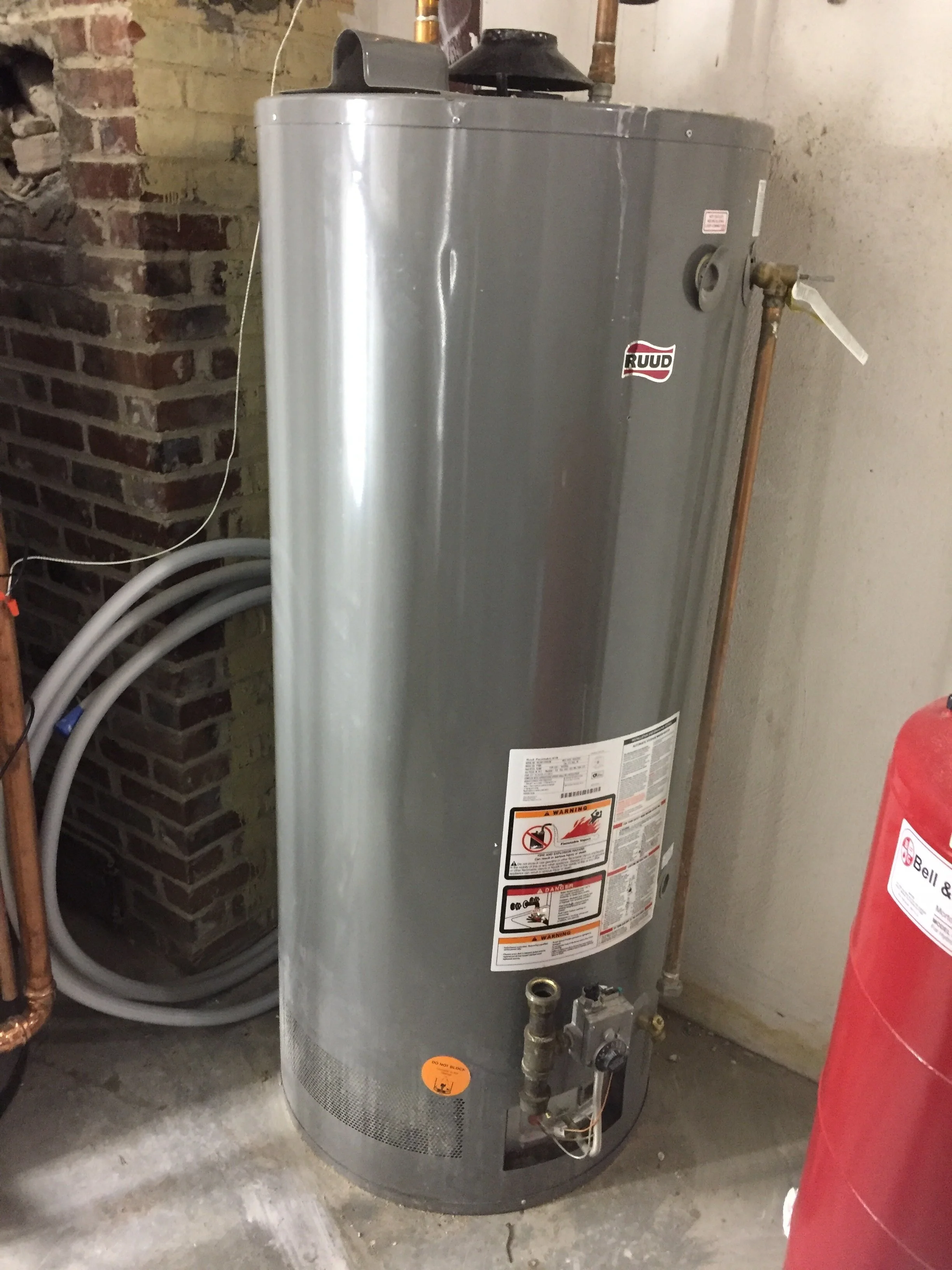 Rheem Ruud 100 gal Hot Water Heater-N354
