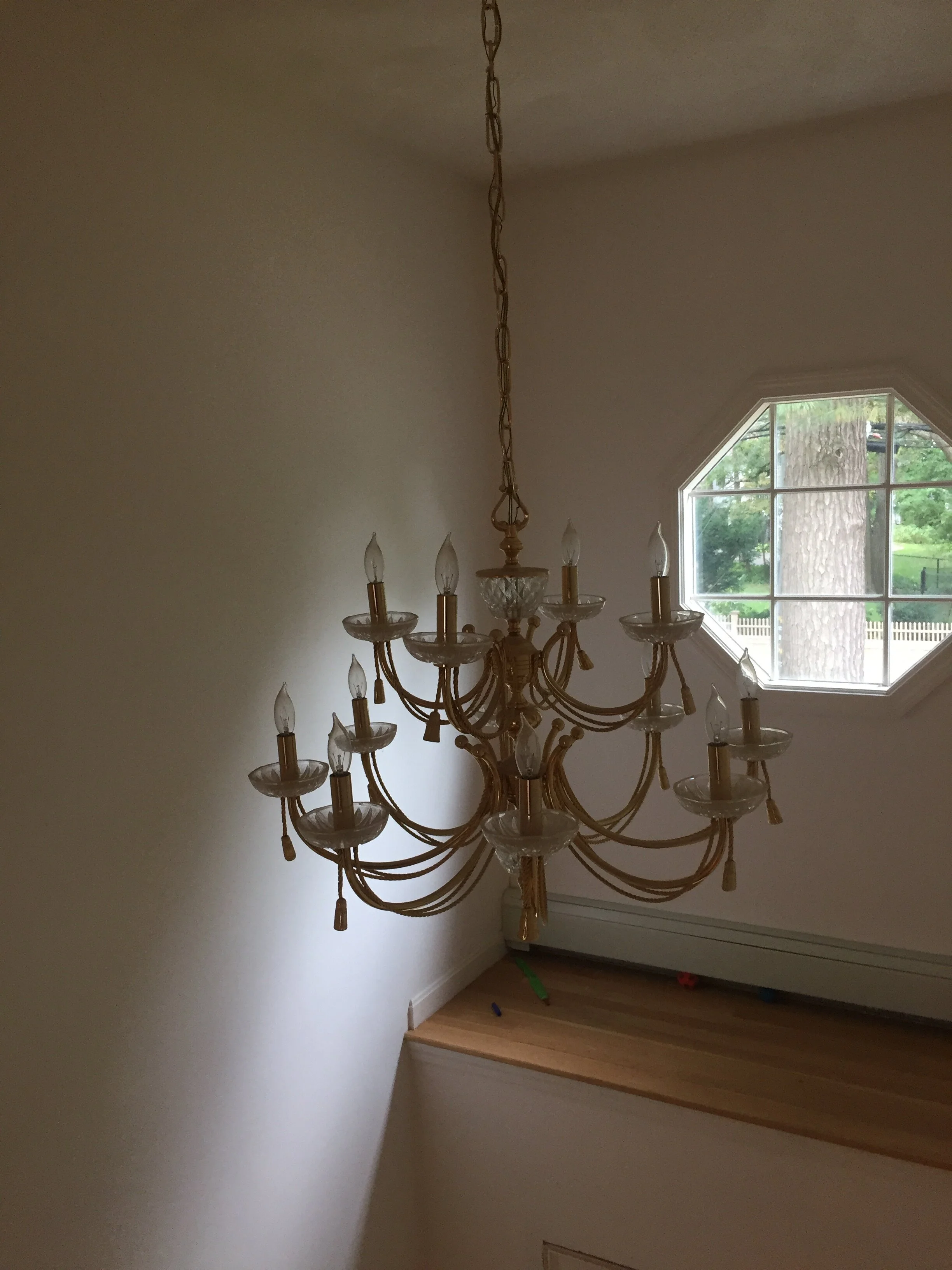 Brass chandelier F N583