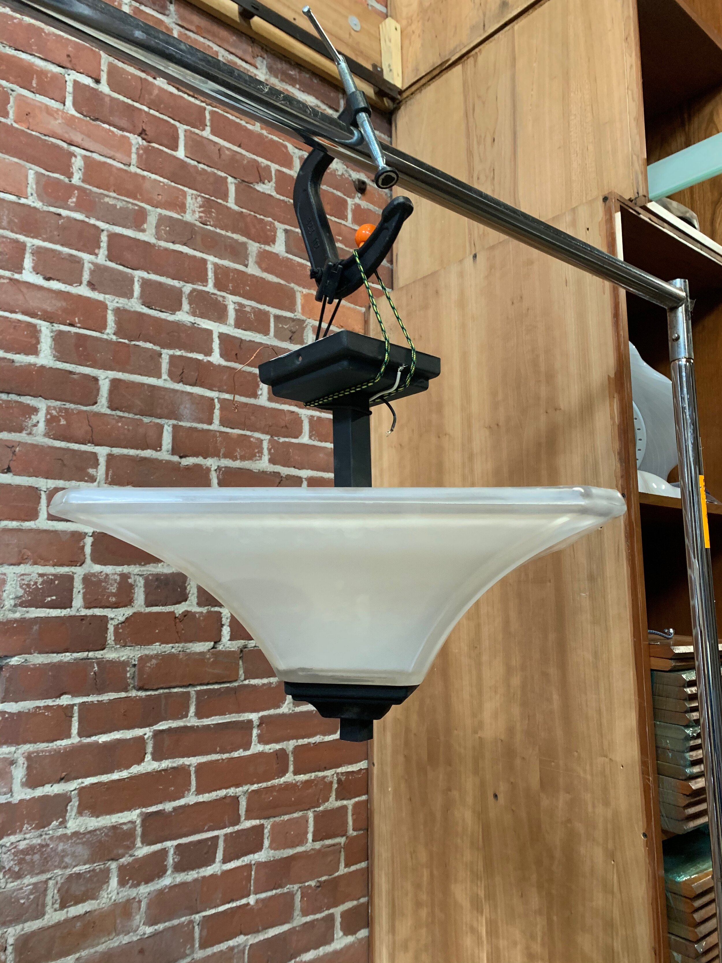 Frosted Glass Semi-Flush Mount 